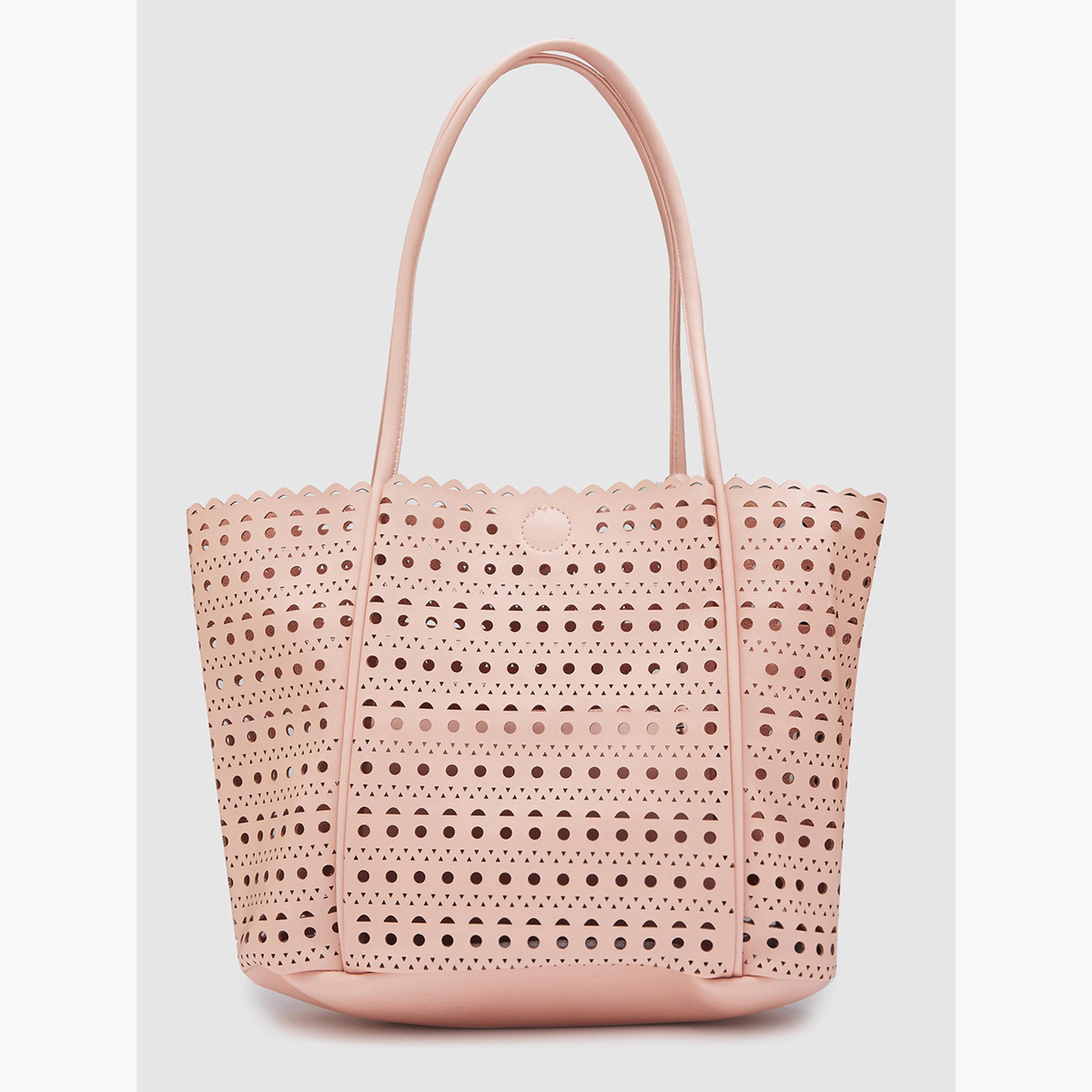 Globus X Styli Nude Laser-Cut Tote Bag-women-bagsandwallets-handbags-image-4