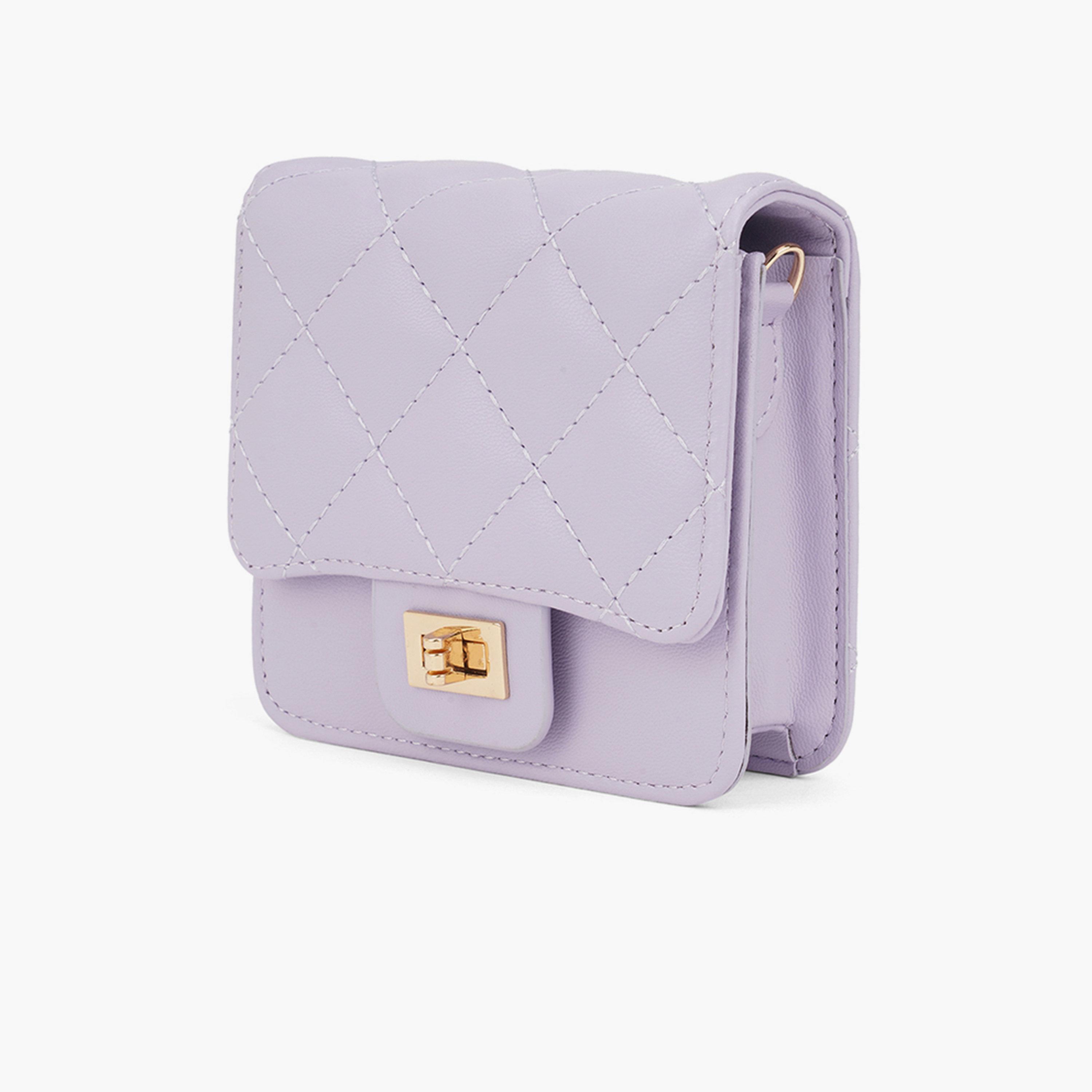 Globus X Styli Lavender Puffed Quilted Mini Sling Bag-women-bagsandwallets-handbags-image-2
