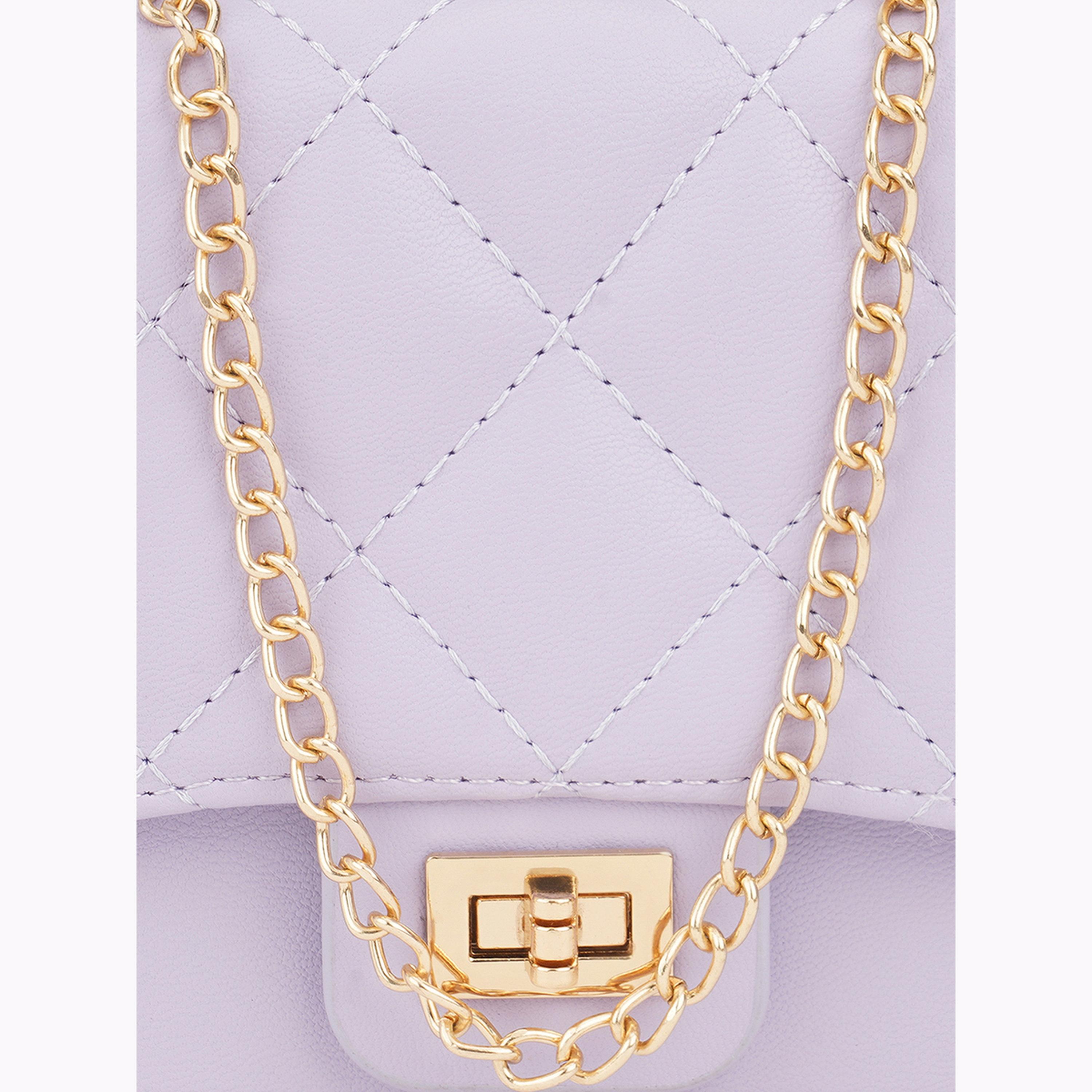 Globus X Styli Lavender Puffed Quilted Mini Sling Bag-women-bagsandwallets-handbags-image-6