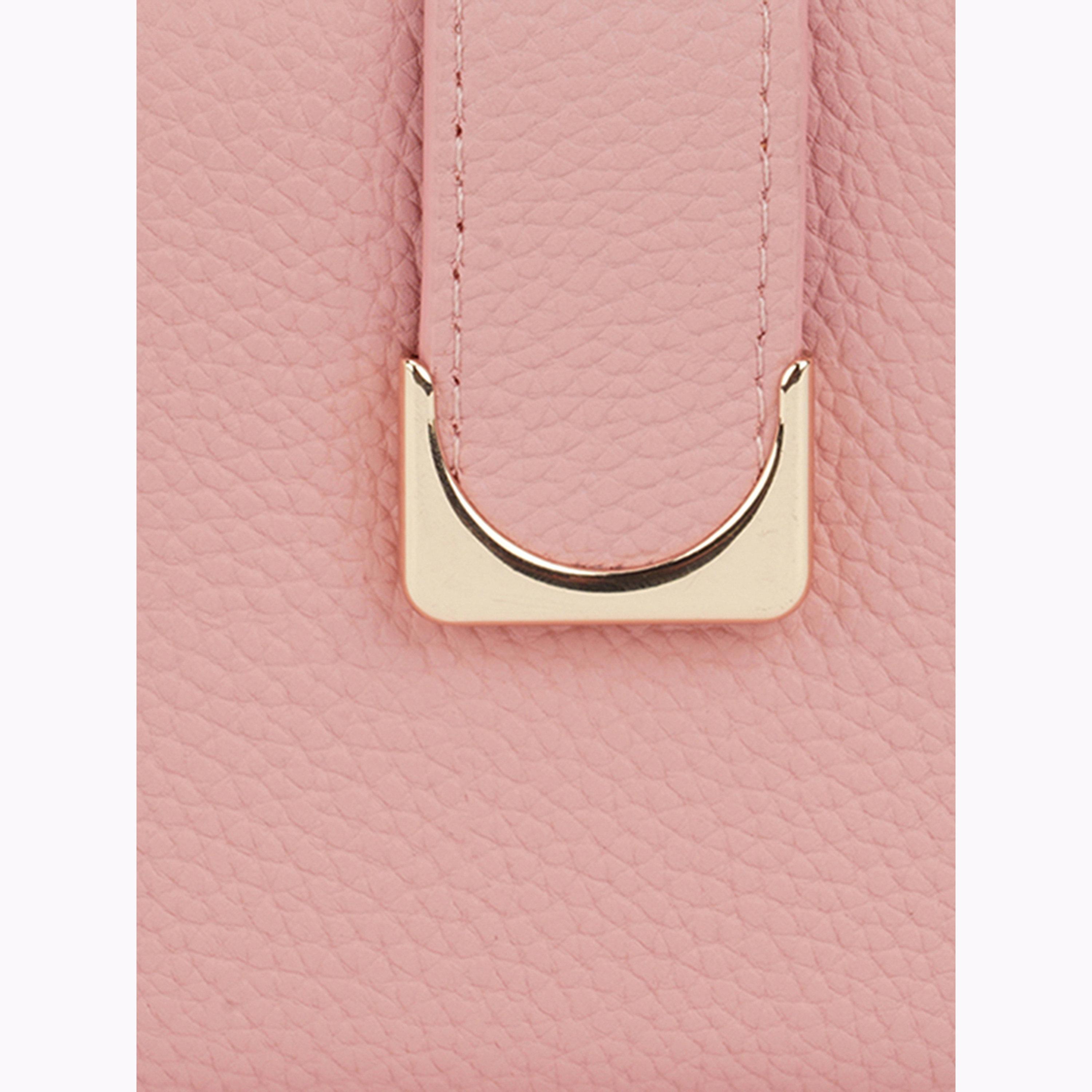 محفظة وردية بارزة الملمس بطيتين مع جيب عملات بسحاب-women-bagsandwallets-wallets-image-6