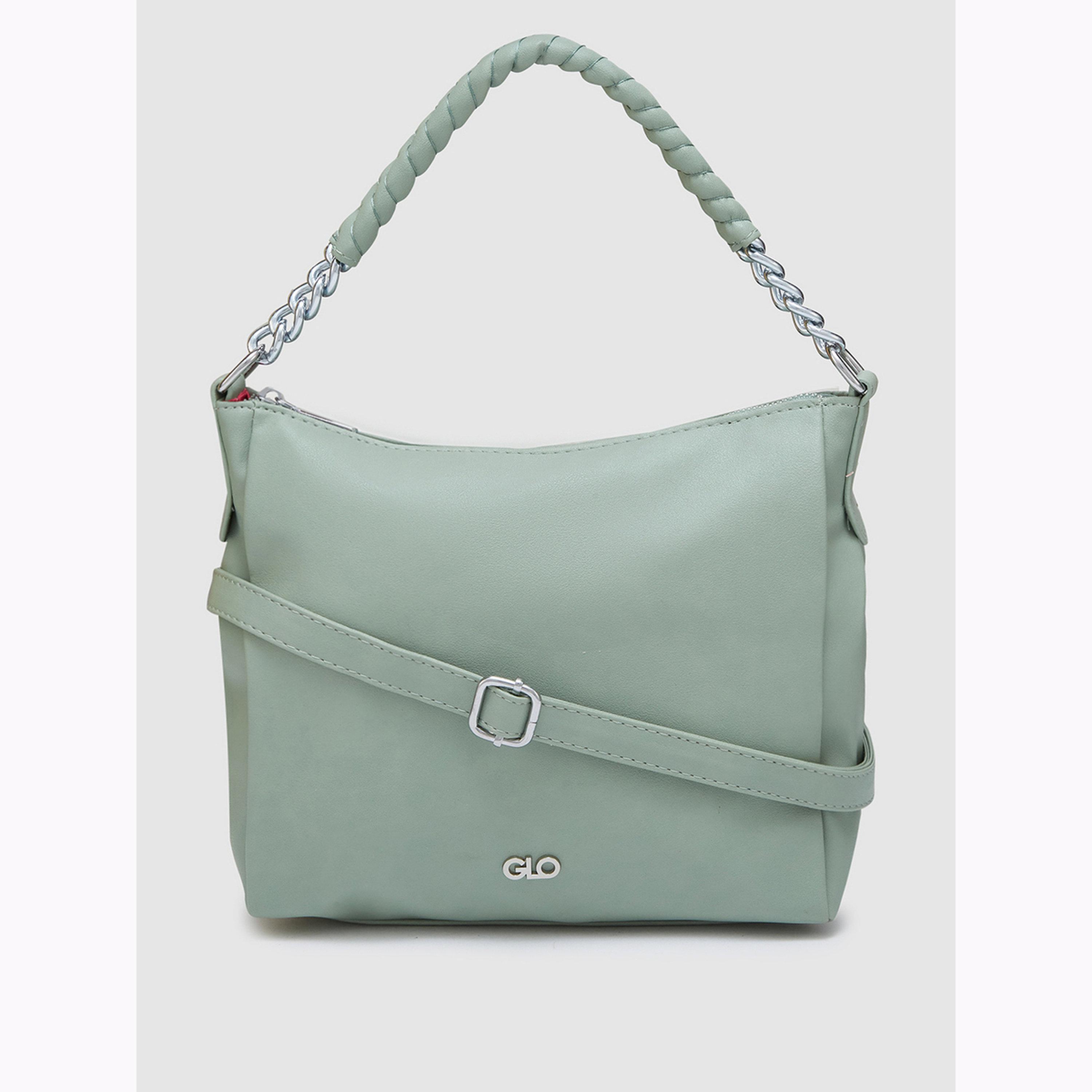 Globus X Styli Mint Green Breaded Handle Hobo Bag-women-bagsandwallets-handbags-image-1