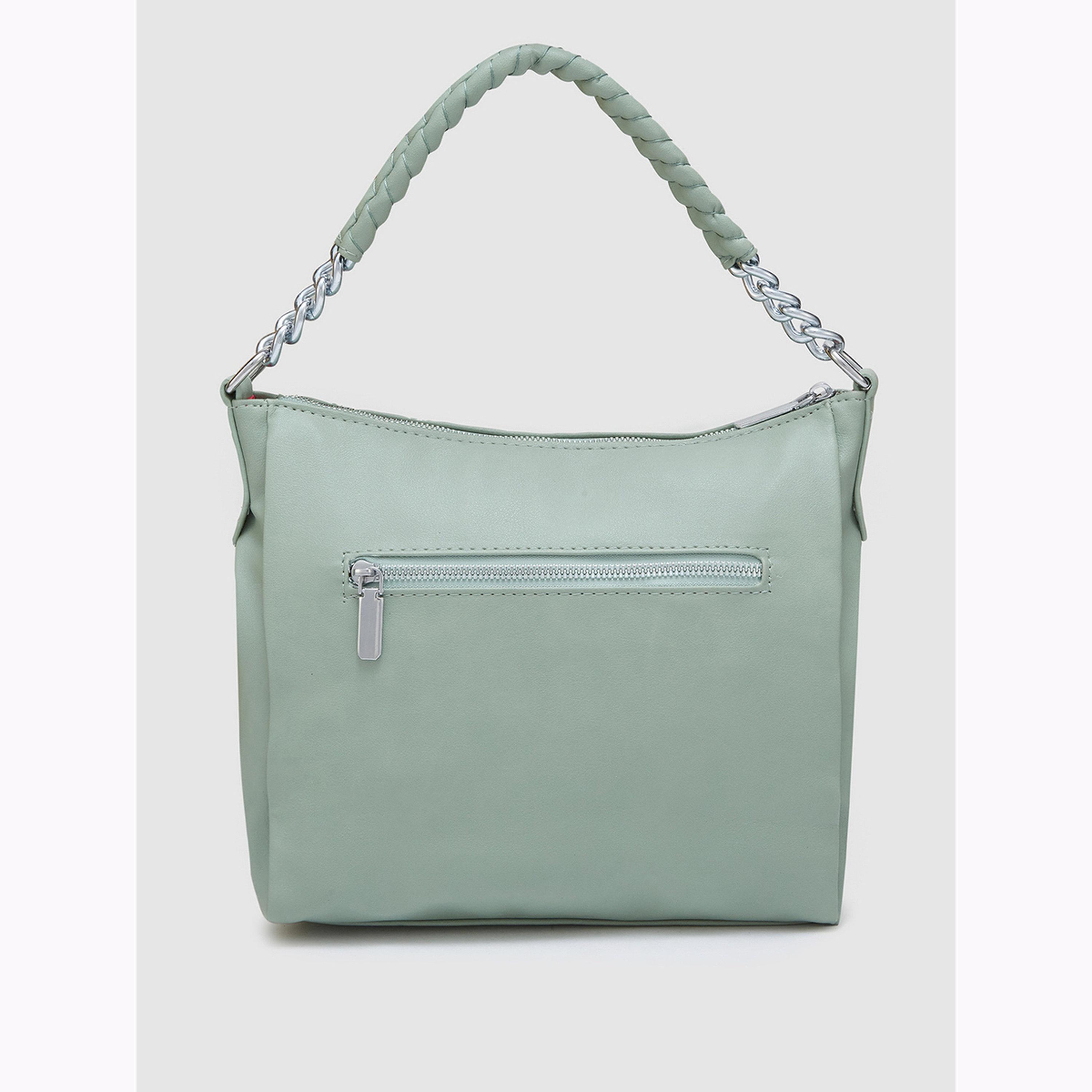 Globus X Styli Mint Green Breaded Handle Hobo Bag-women-bagsandwallets-handbags-image-3