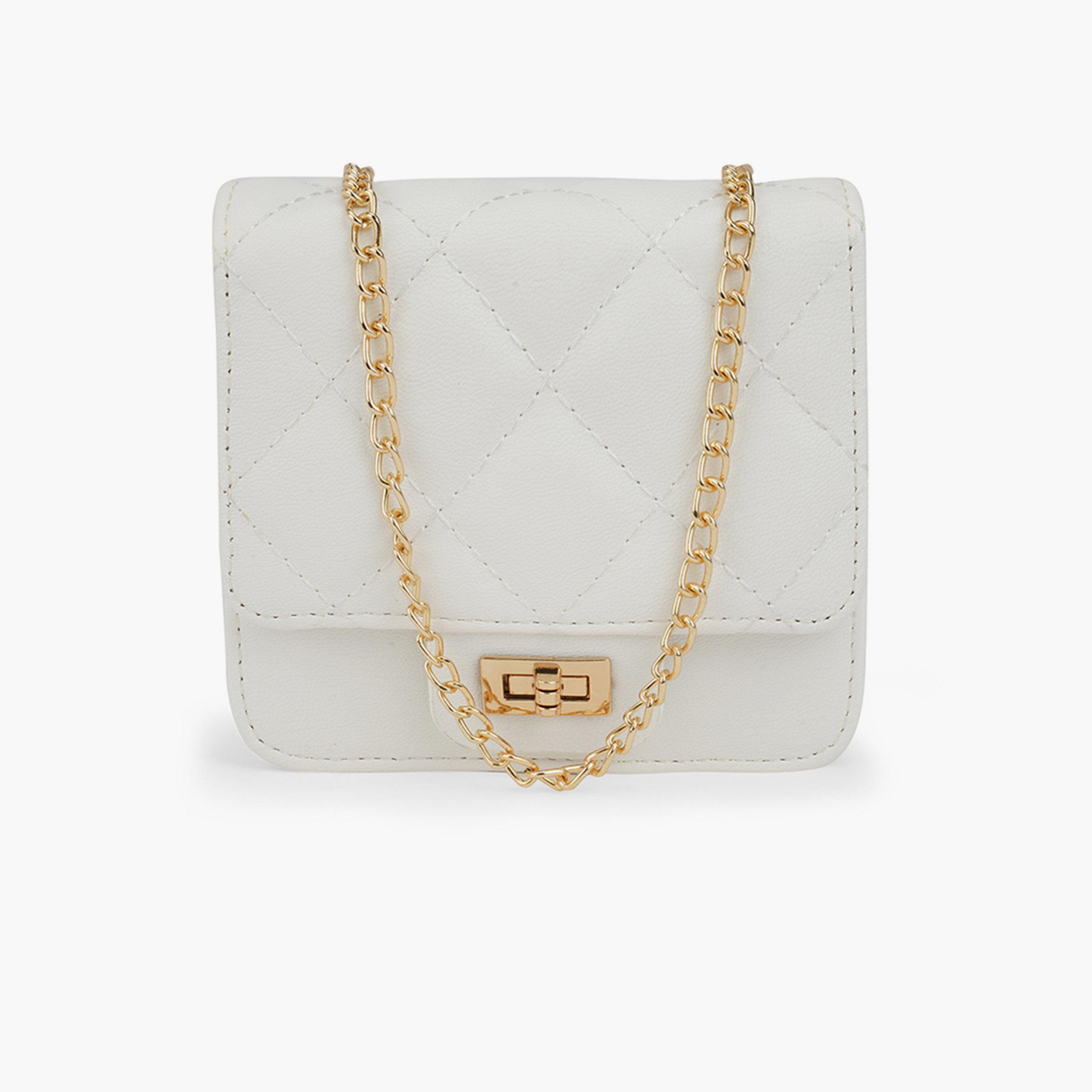 شنطة كروس بيضاء بتصميم مبطن ومنفوخ وقفل دوار-women-bagsandwallets-handbags-image-1