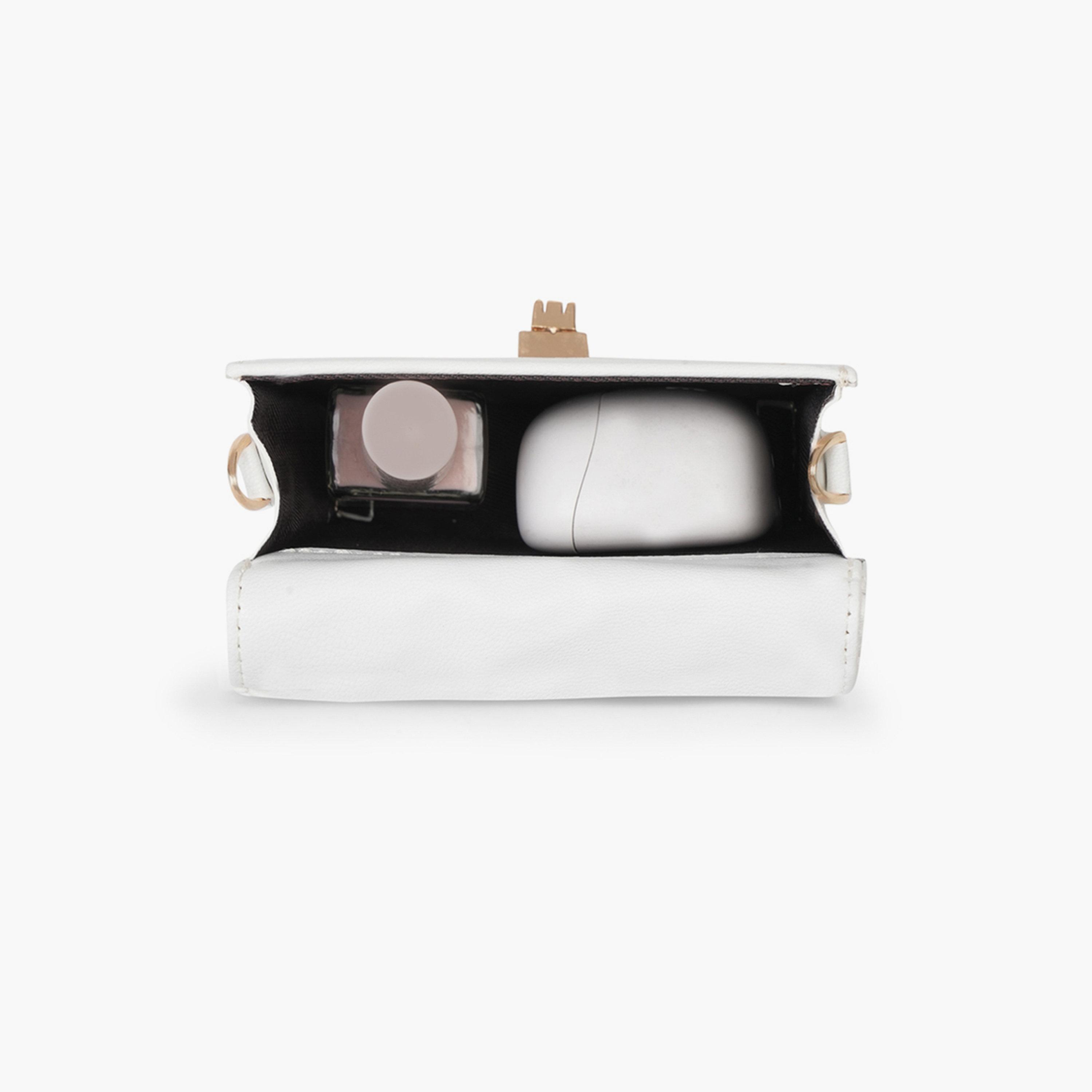 Globus X Styli White Puffed Quilted Twist Lock Crossbody Bag-women-bagsandwallets-handbags-image-5