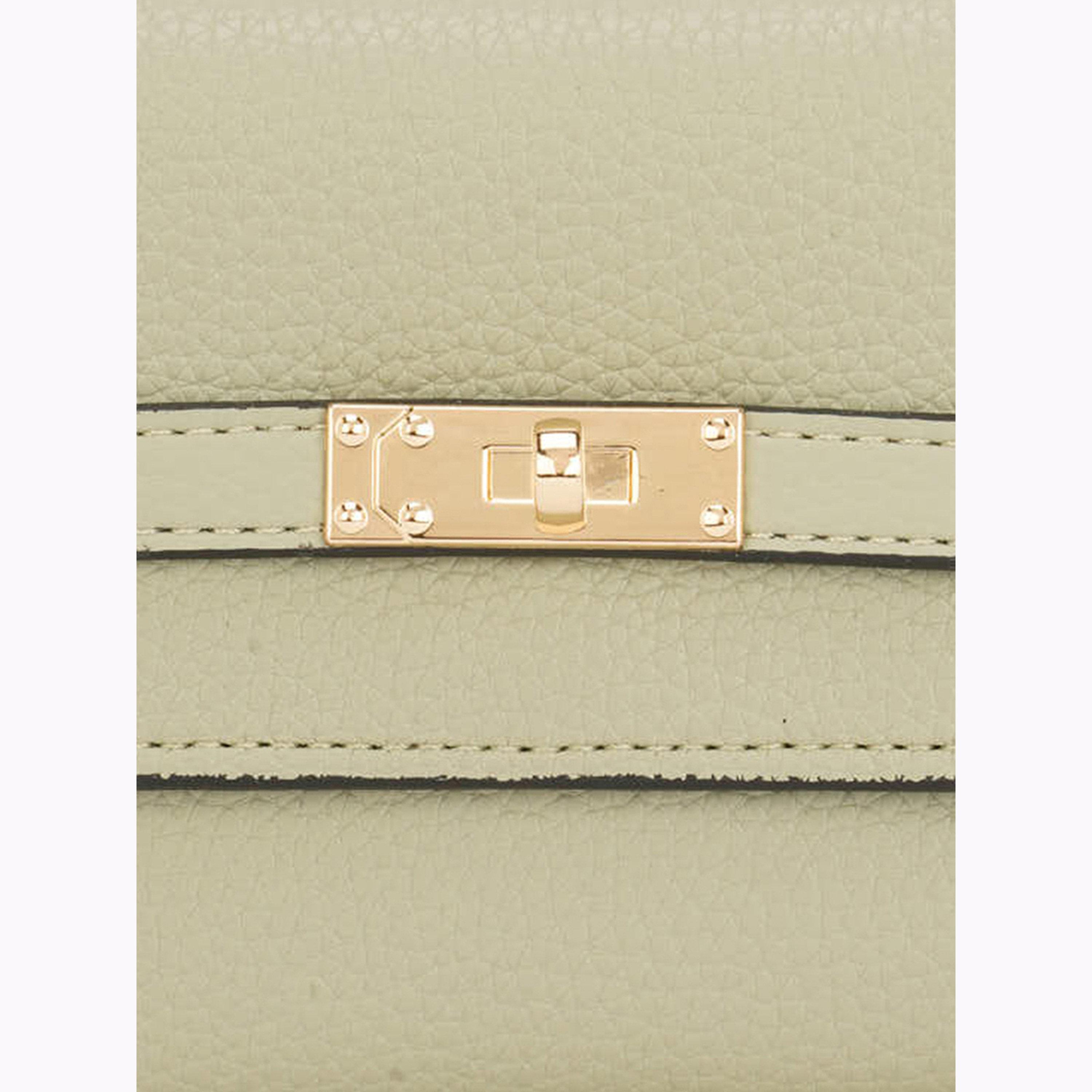 Globus X Styli Green Textured Twist Lock Detail Bi-Fold Wallet-women-bagsandwallets-wallets-image-5