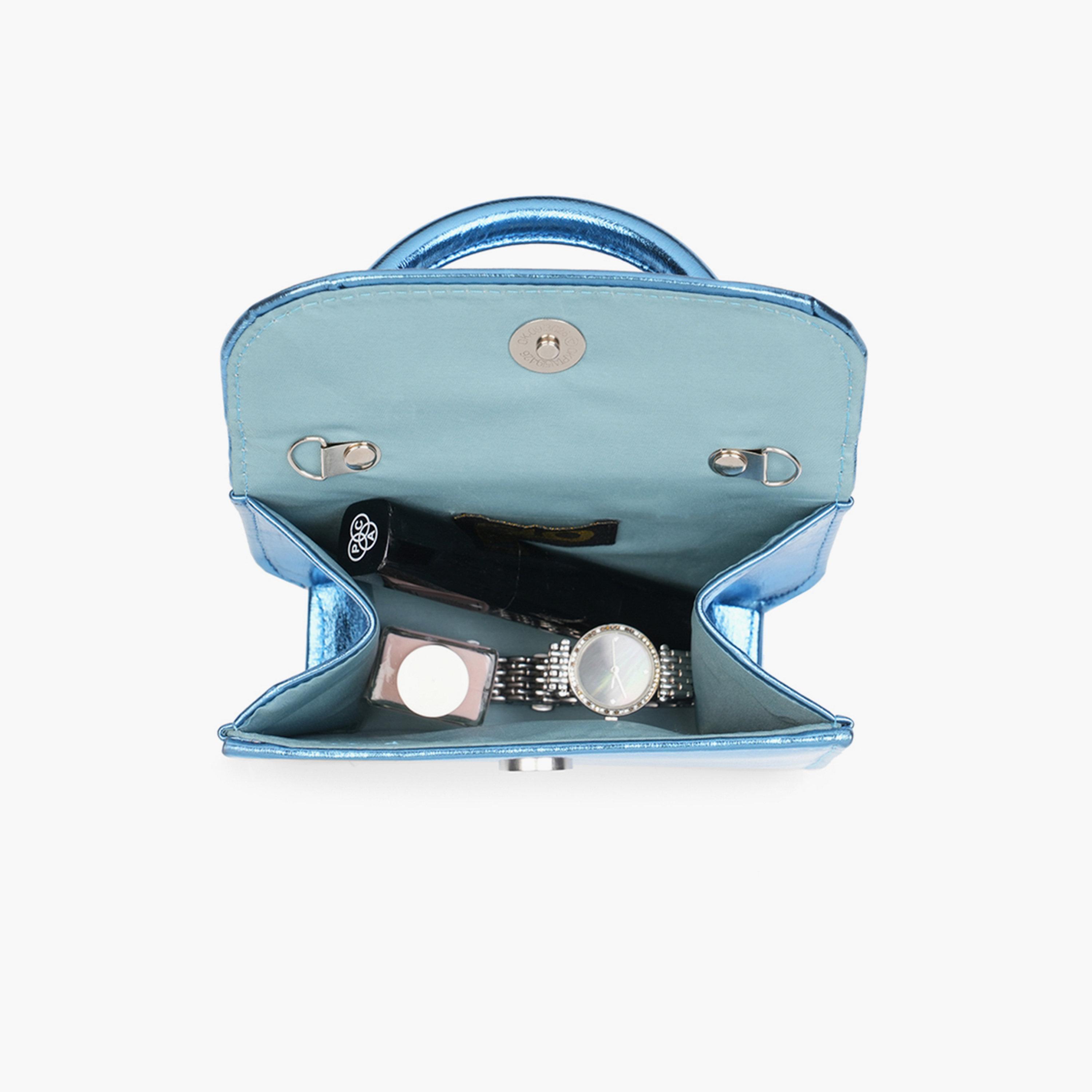 شنطة يد زرقاء تركواز لامعة بمقبض واحد-women-bagsandwallets-handbags-image-5