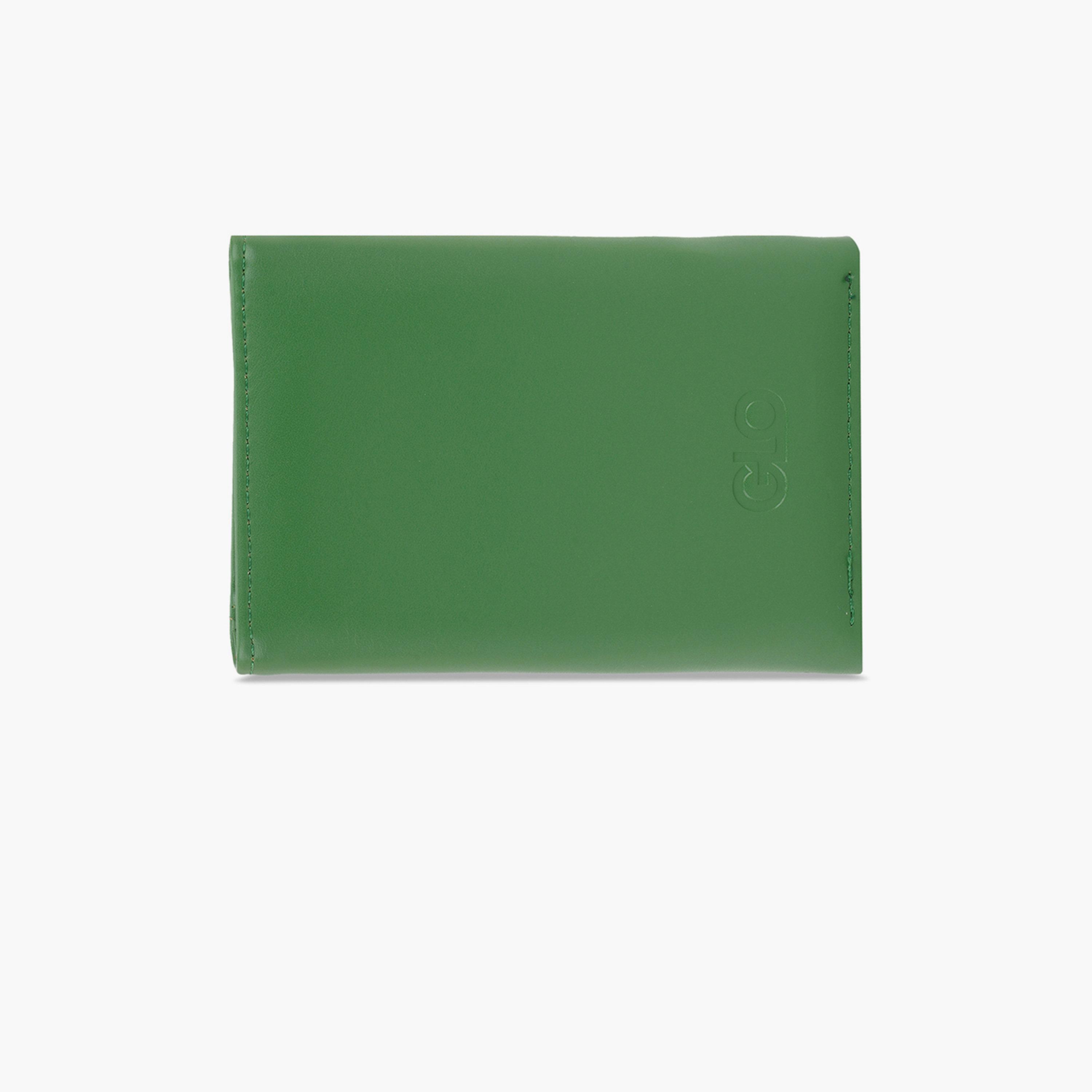 Globus X Styli Green Textured Tri-Fold Wallet with Zip Coin Pocket-women-bagsandwallets-wallets-image-3
