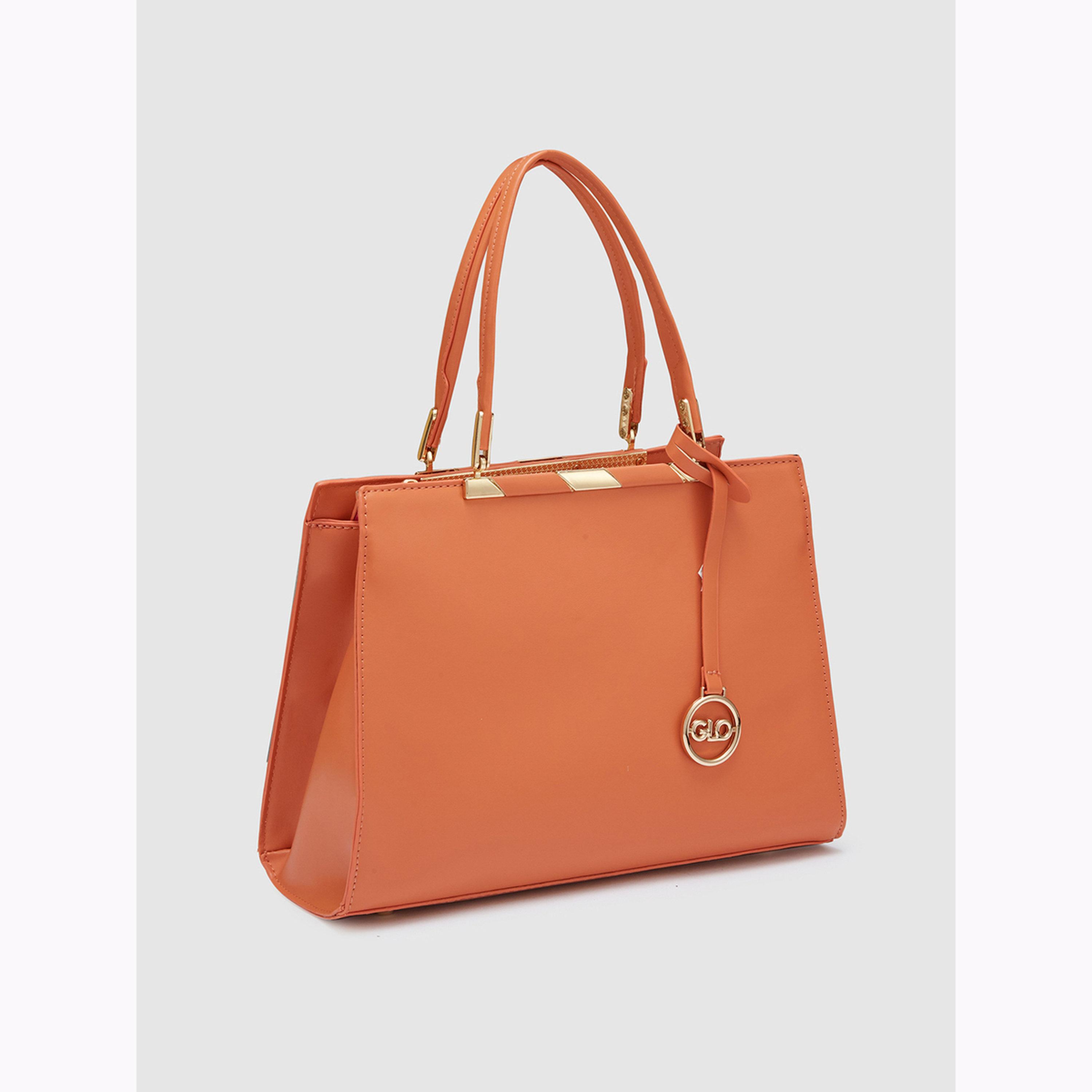 شنطة يد برتقالية سادة بمقبض مزدوج-women-bagsandwallets-handbags-image-4