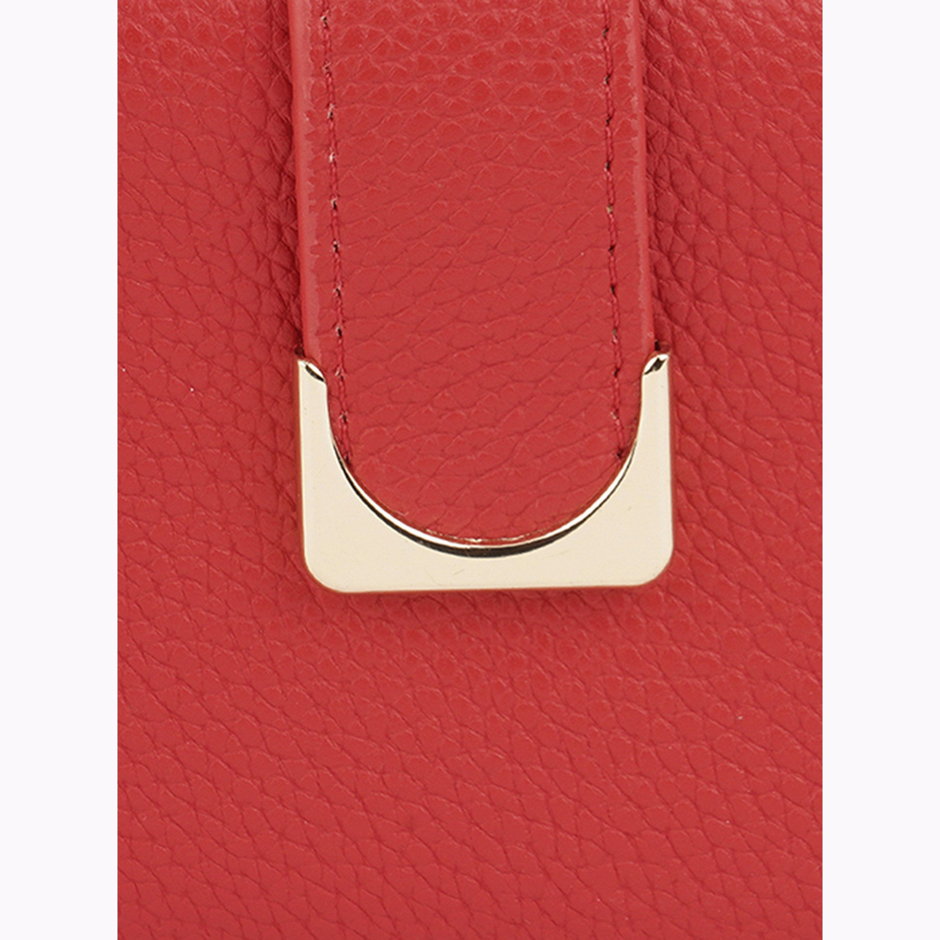 Globus X Styli Red Textured Bi-Fold Wallet with Zip Coin Pocket-women-bagsandwallets-wallets-image-6