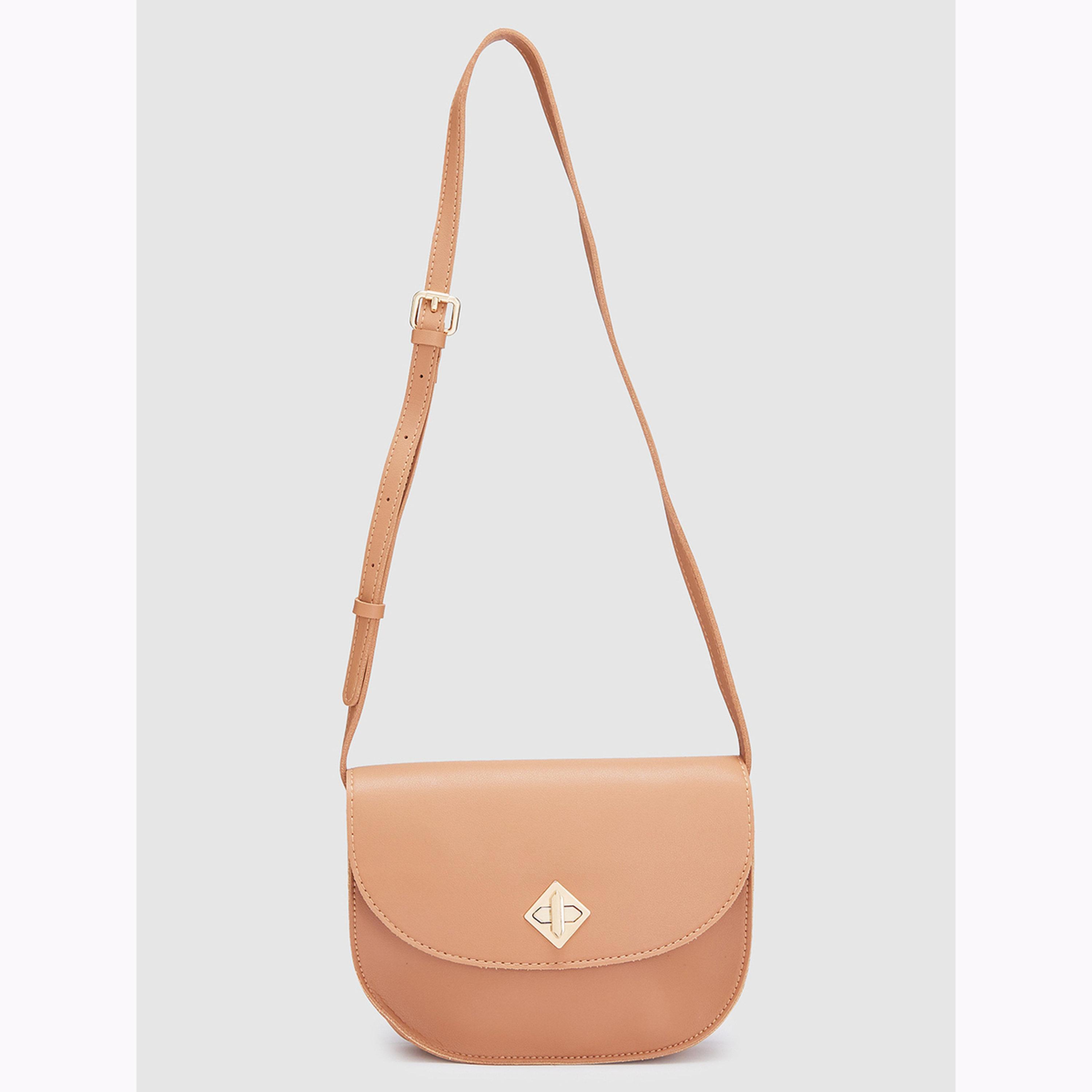 Globus X Styli Tan Solid Crossbody Bag-women-bagsandwallets-handbags-image-1