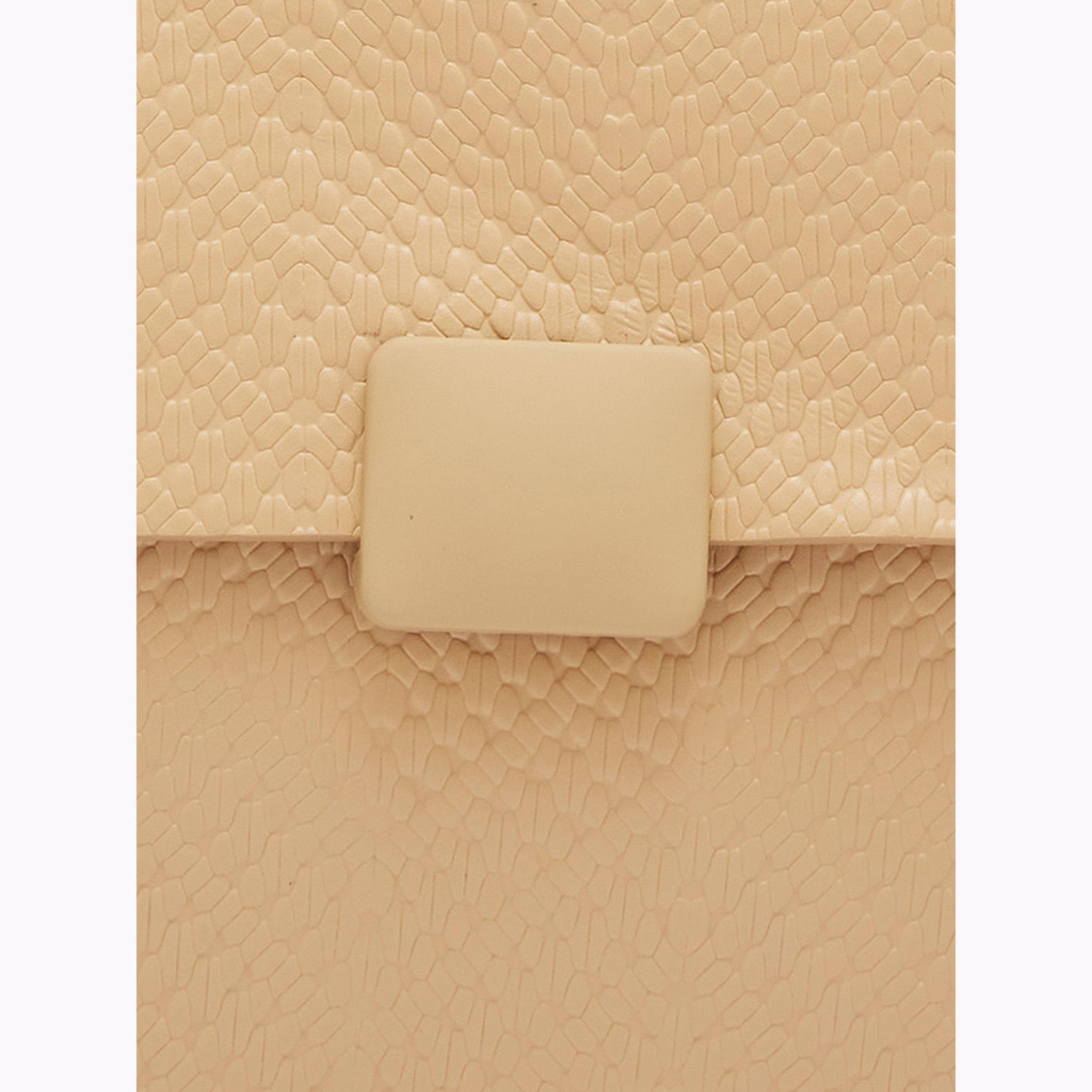 شنطة يد كاكي بارزة الملمس بمقبض علوي-women-bagsandwallets-handbags-image-6