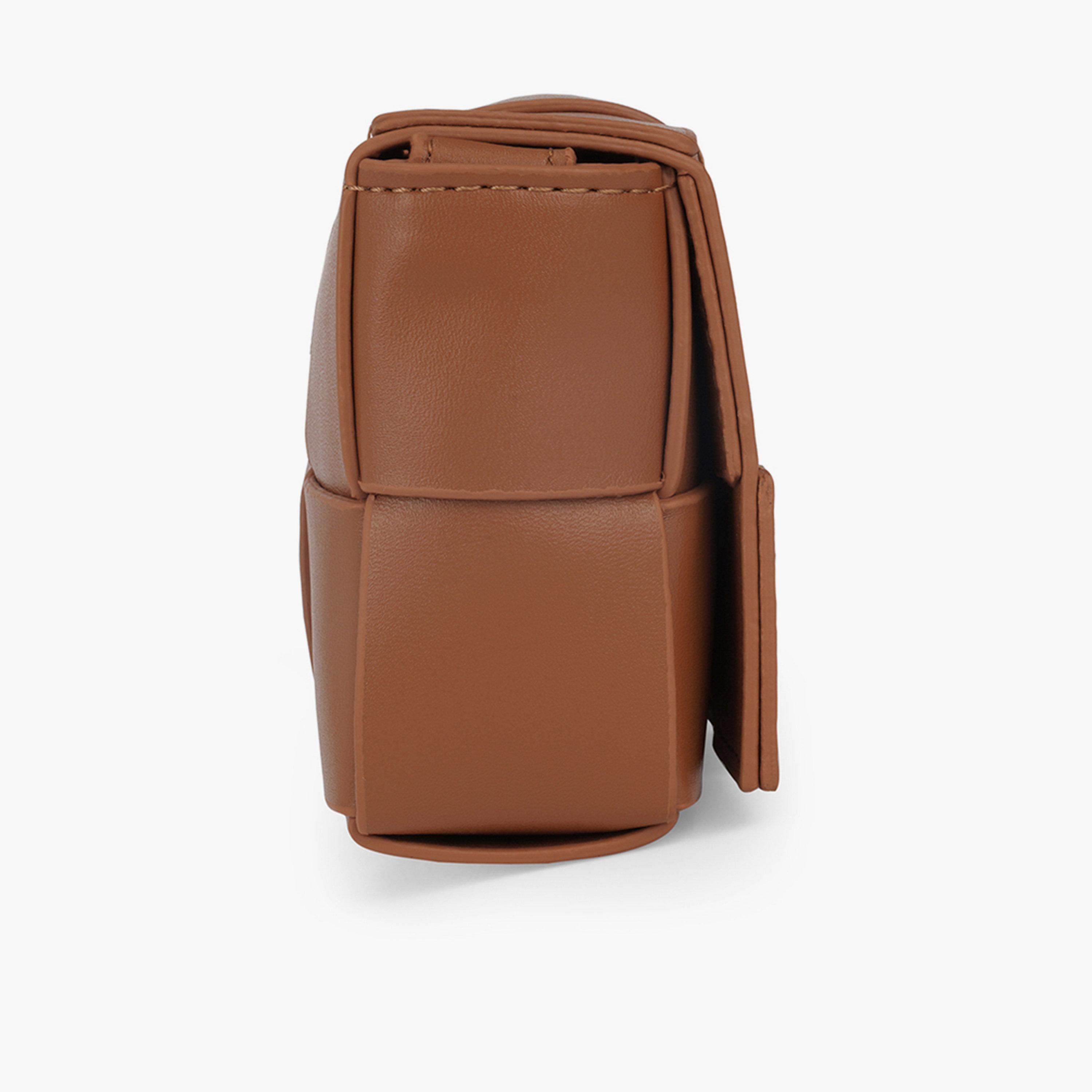 Globus X Styli Tan Woven Crossbody Bag-women-bagsandwallets-handbags-image-4