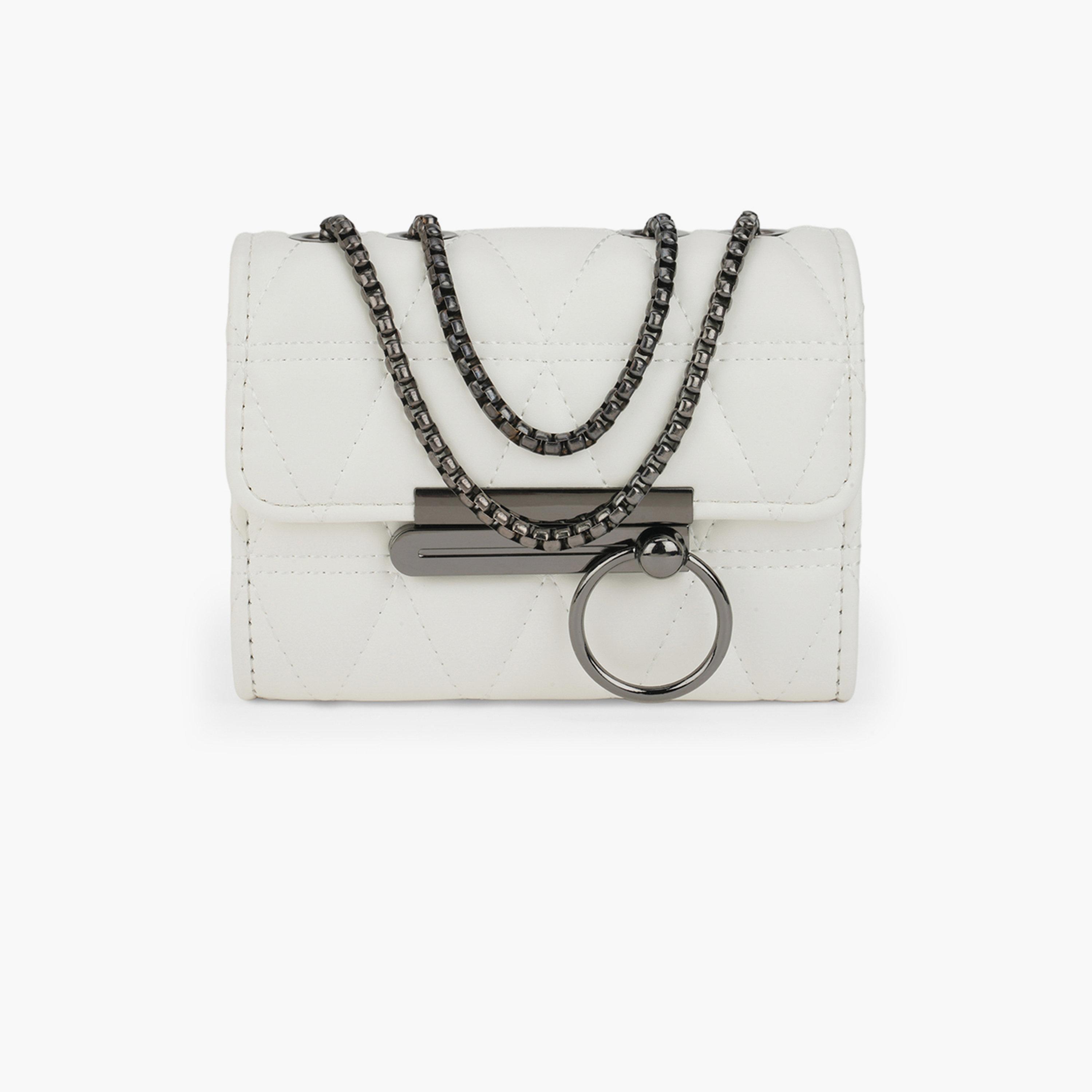 Globus X Styli White Puffed Quilted Crossbody Bag-women-bagsandwallets-handbags-image-1