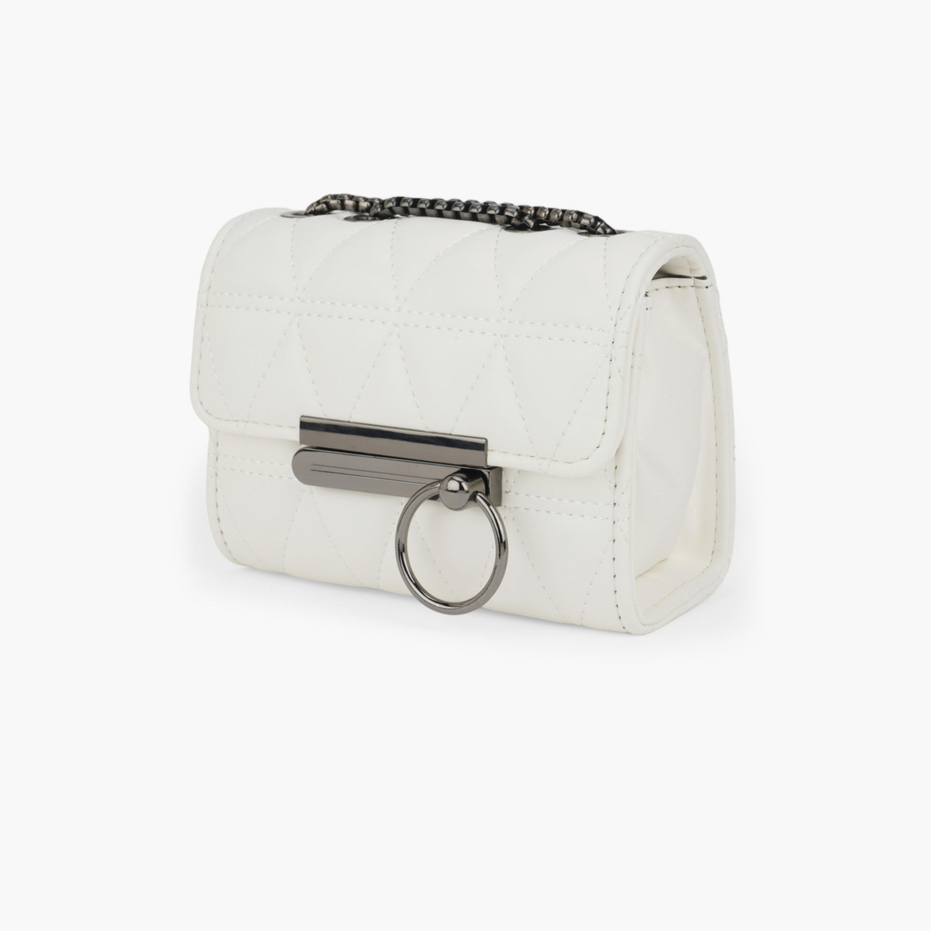 Globus X Styli White Puffed Quilted Crossbody Bag-women-bagsandwallets-handbags-image-2