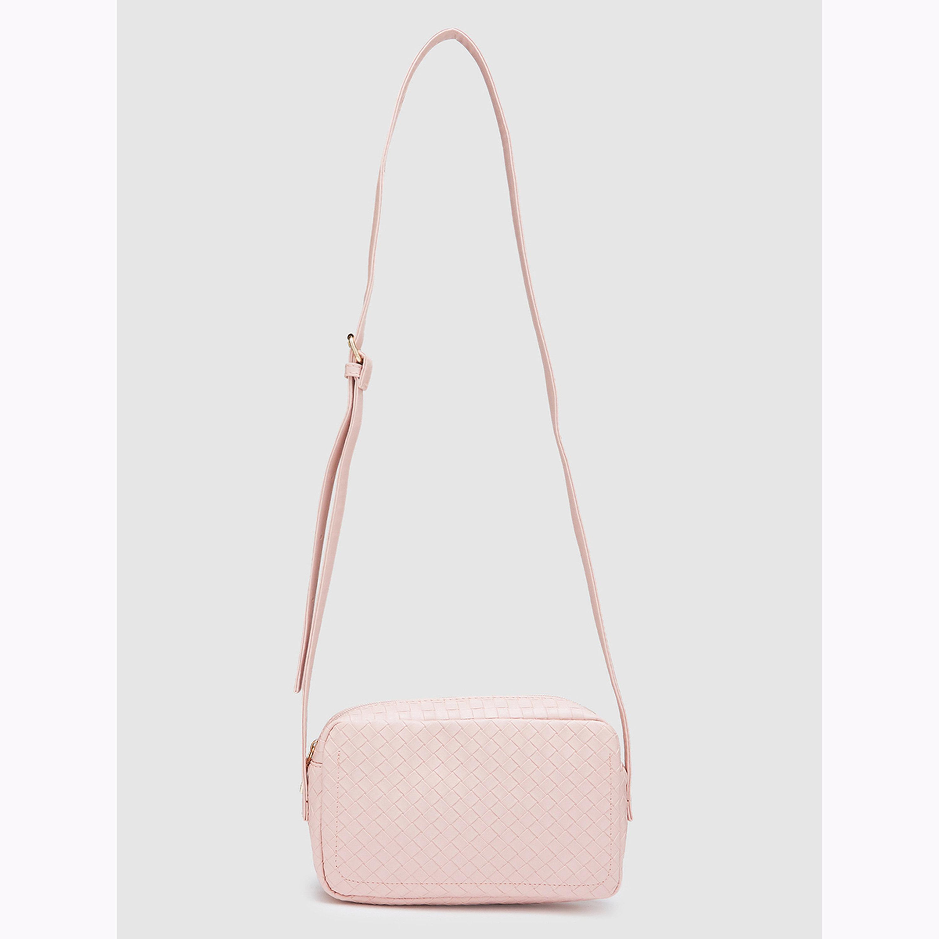 Globus X Styli Dusty Pink Textured Crossbody Bag-women-bagsandwallets-handbags-image-1
