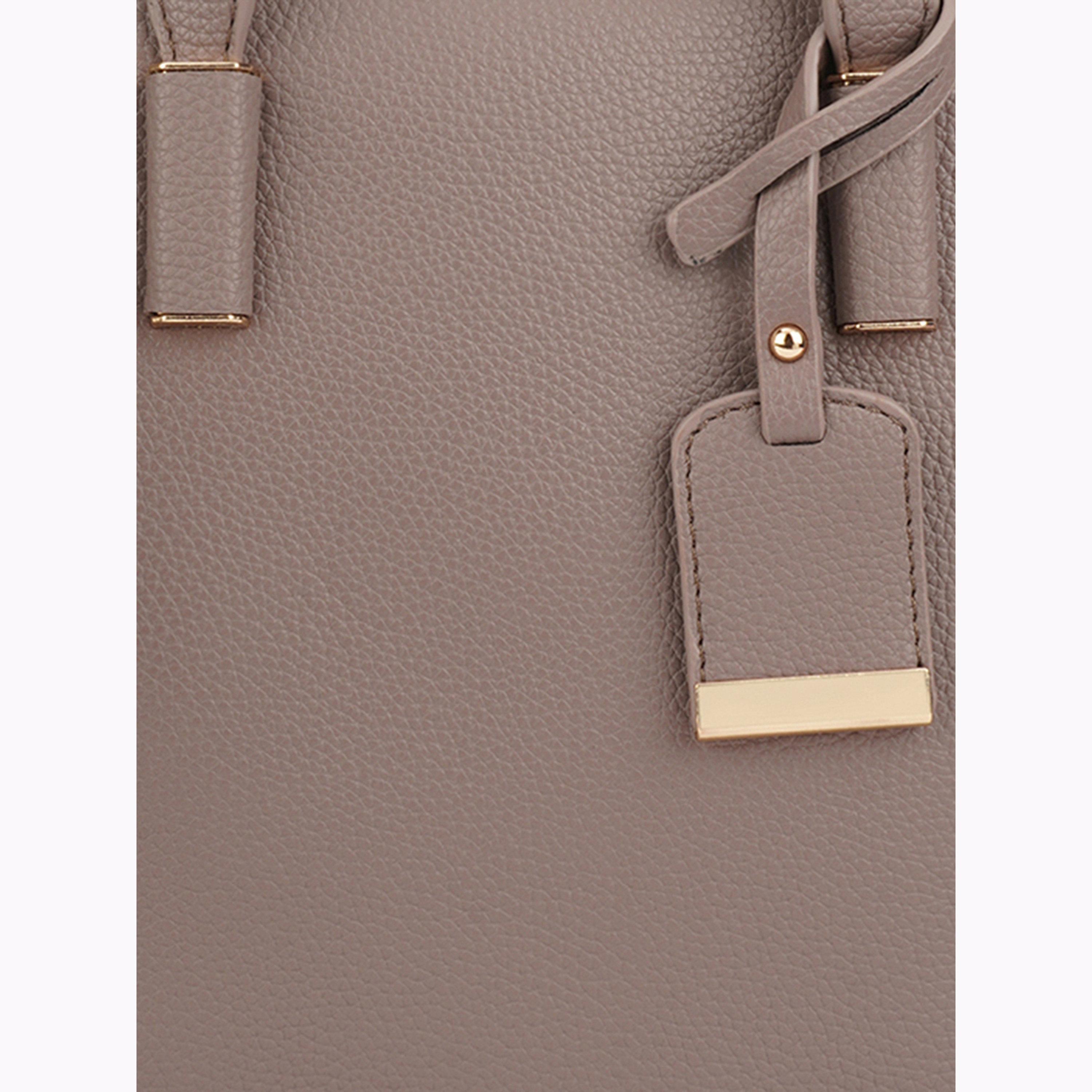 Globus X Styli Grey Textured Double Handle Handbag-women-bagsandwallets-handbags-image-6