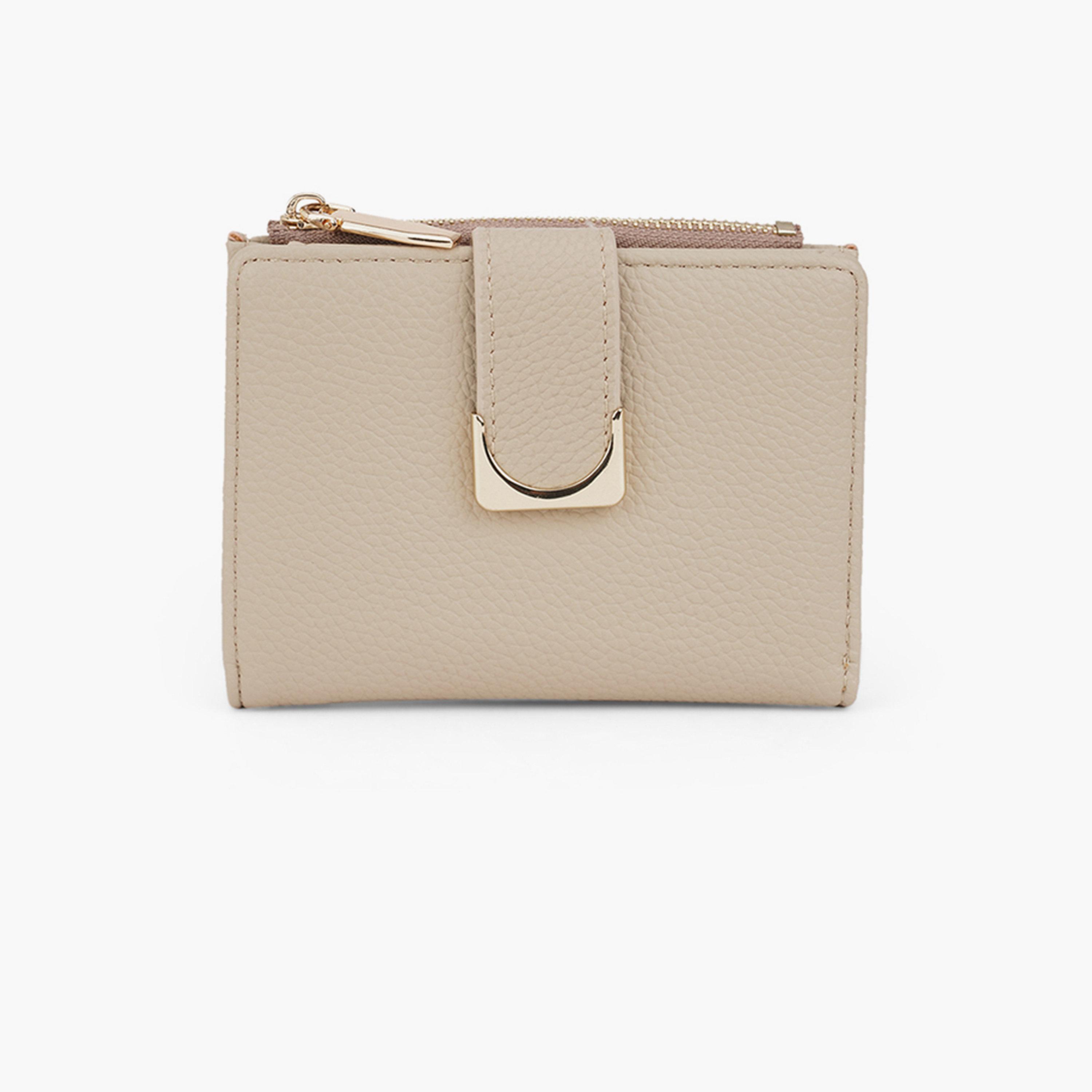 Globus X Styli Khaki Textured Bi-Fold Wallet-women-bagsandwallets-wallets-image-1