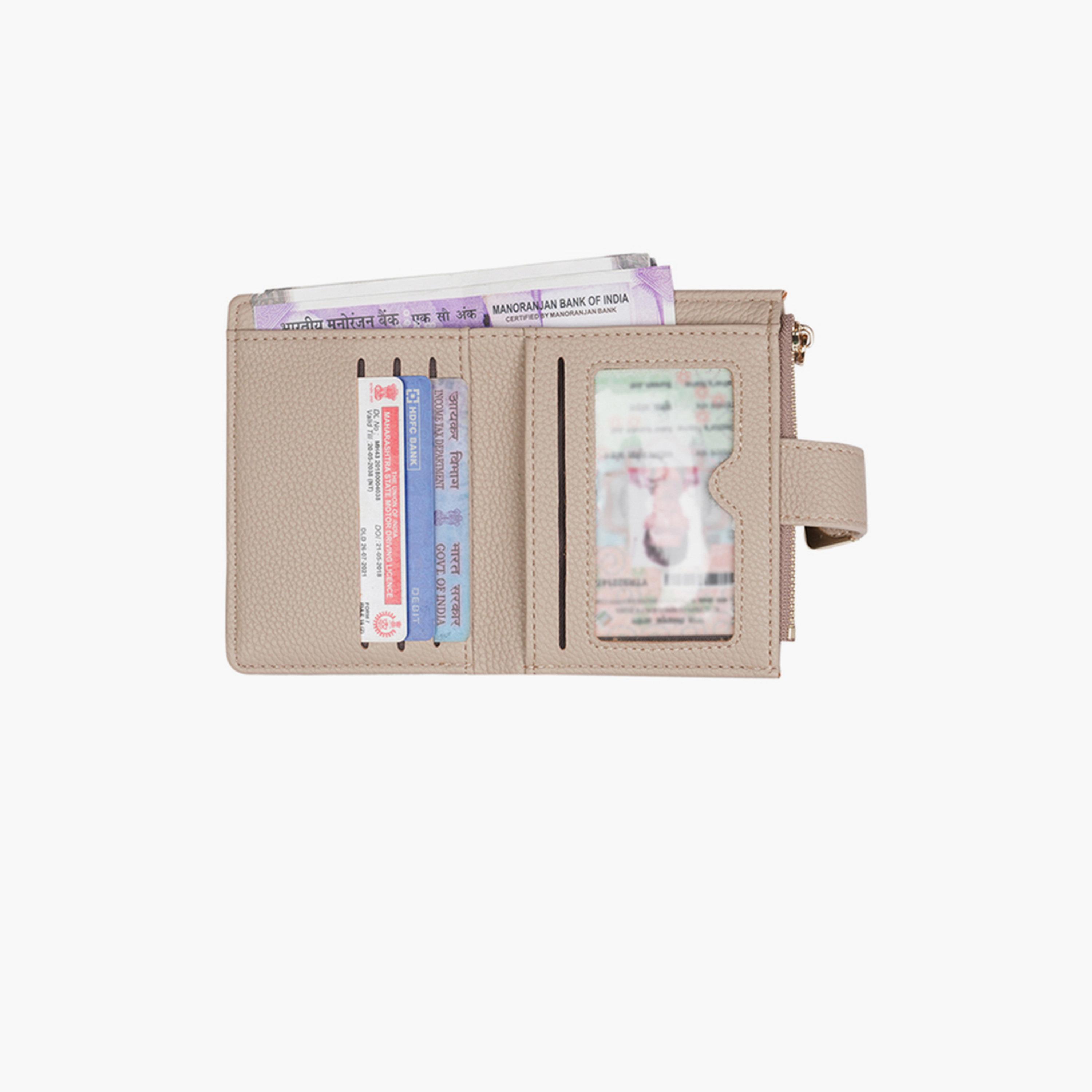 Globus X Styli Khaki Textured Bi-Fold Wallet-women-bagsandwallets-wallets-image-5