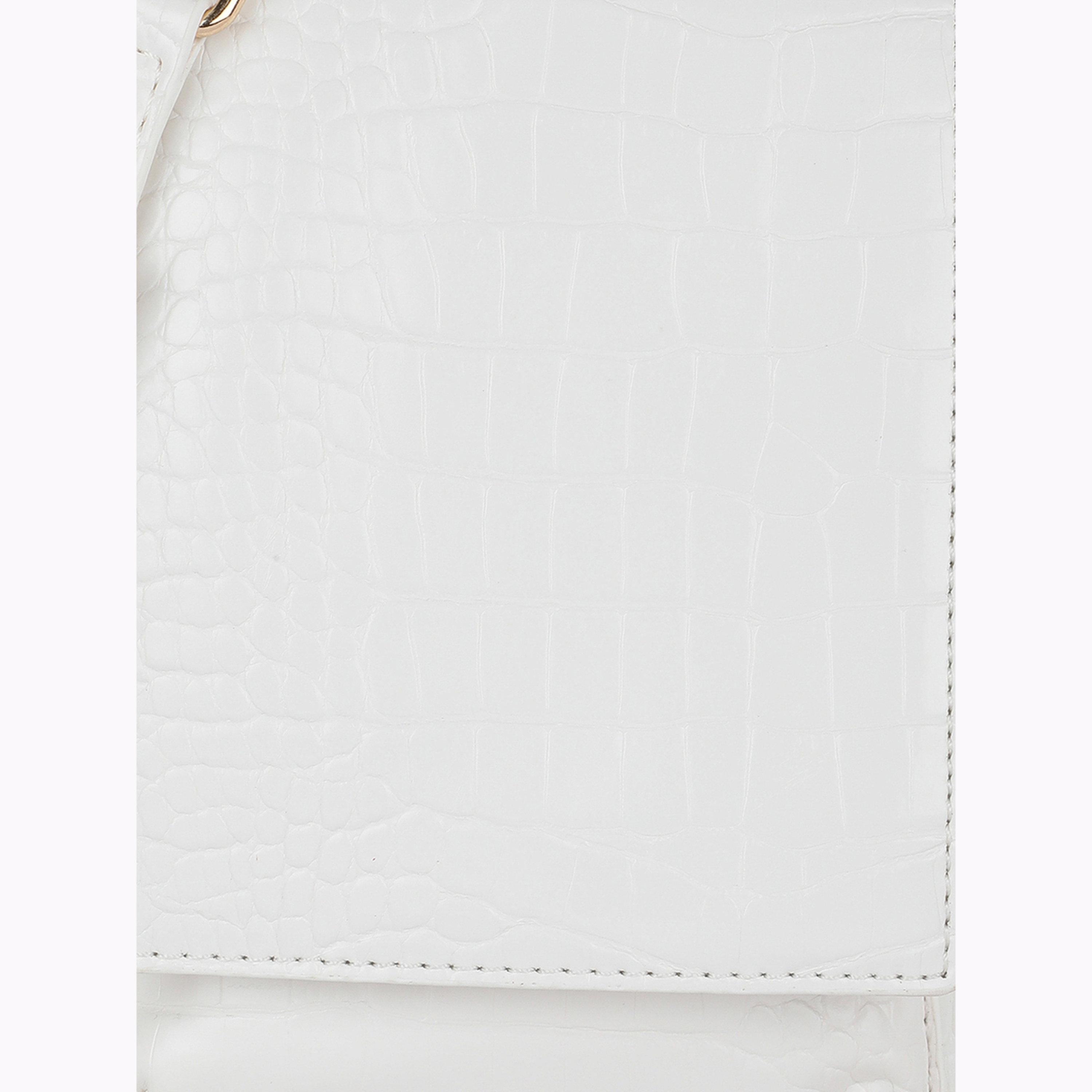 Globus X Styli White Croc Skin Textured Crossbody Bag-women-bagsandwallets-handbags-image-6