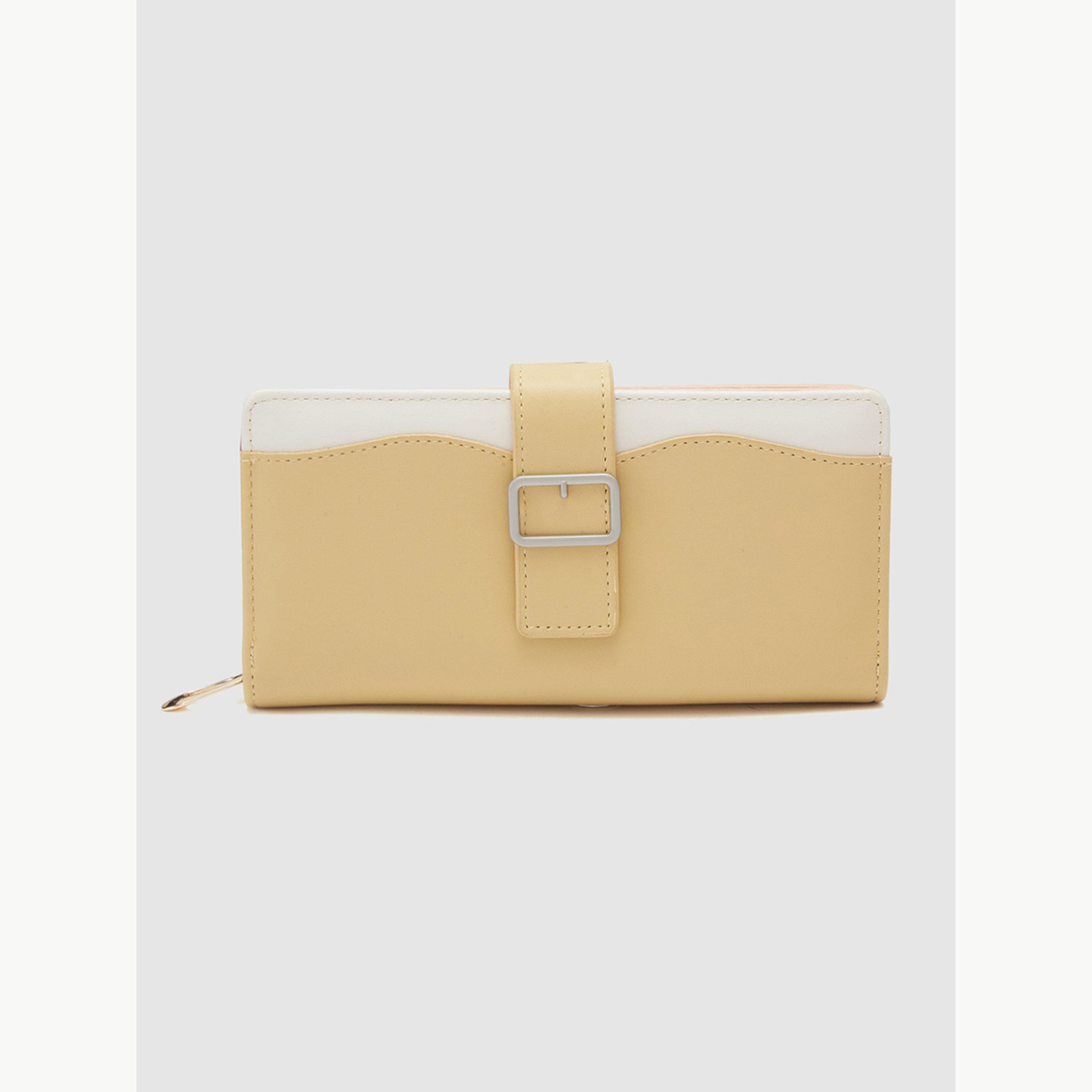 Globus X Styli Mustard Color Block Zip Around Wallet-women-bagsandwallets-wallets-image-1
