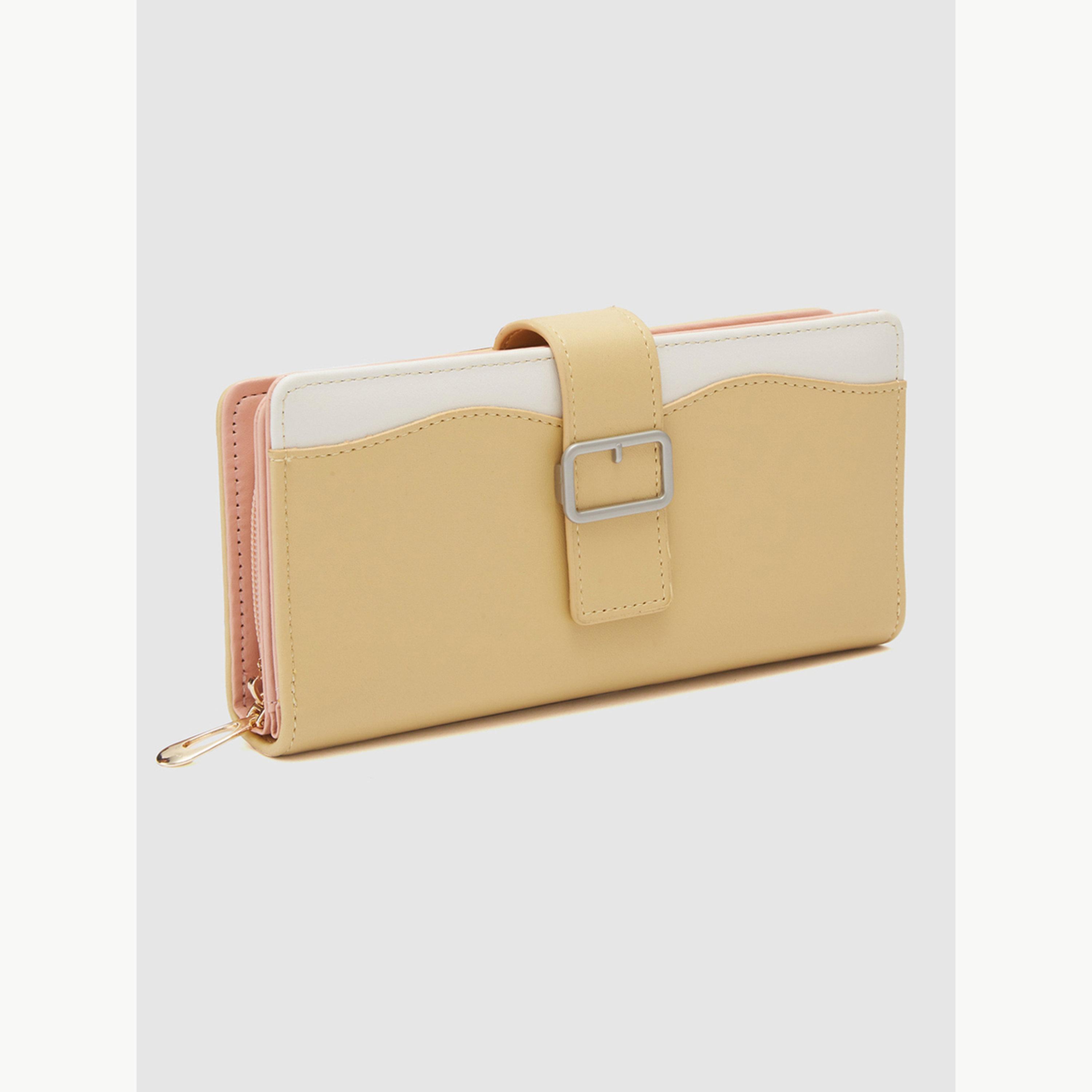 Globus X Styli Mustard Color Block Zip Around Wallet-women-bagsandwallets-wallets-image-4