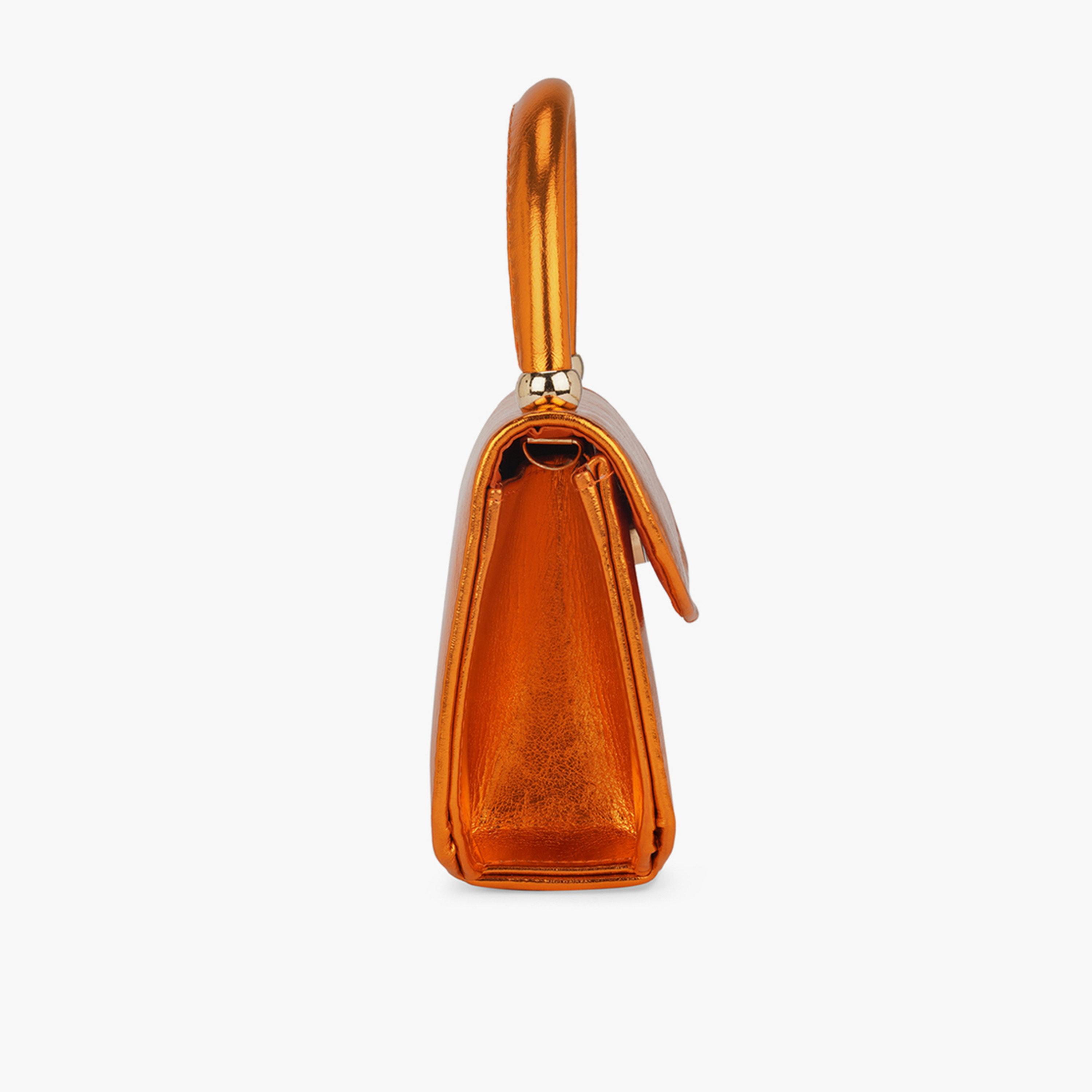 شنطة كروس برتقالية لامعة بحزام سلسلة قابل للفصل-women-bagsandwallets-handbags-image-4