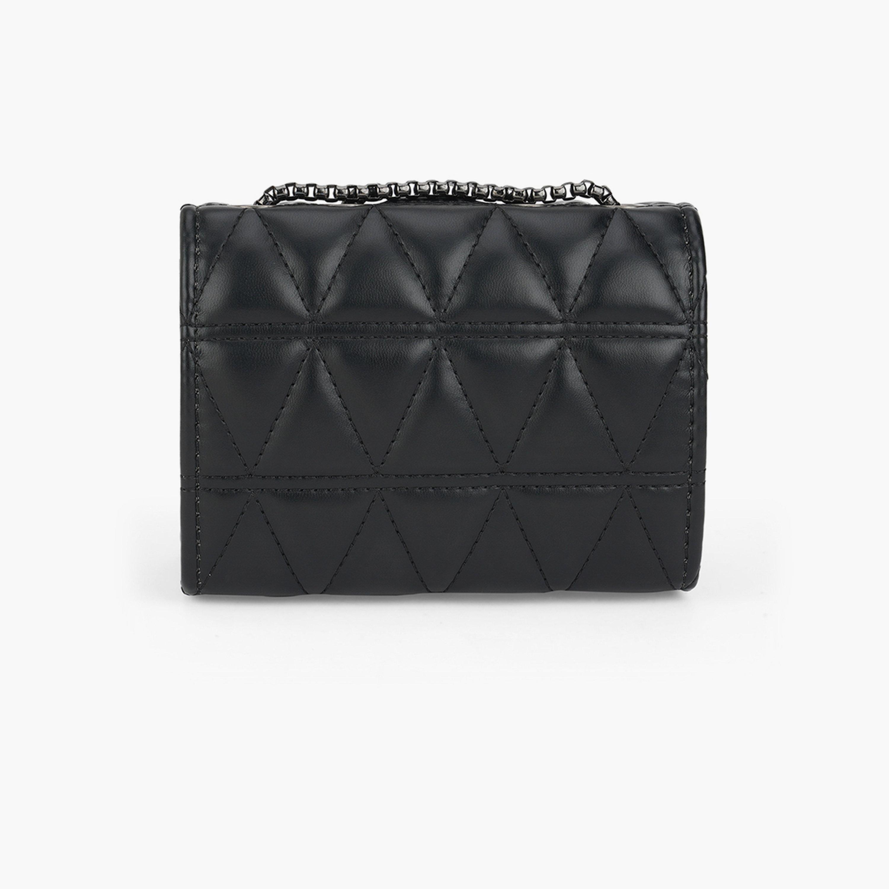 شنطة كروس سوداء بتصميم مبطن ومنفوخ-women-bagsandwallets-handbags-image-3