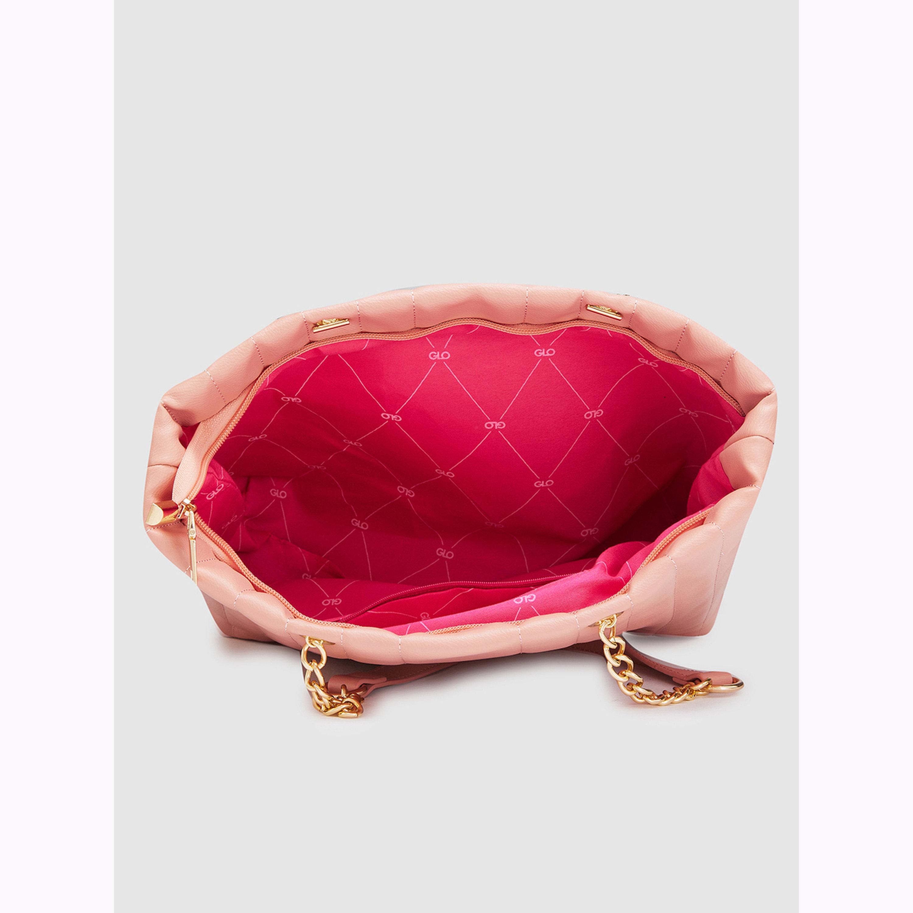 شنطة توت وردية بتصميم مبطن وأحزمة سلسلة-women-bagsandwallets-handbags-image-5