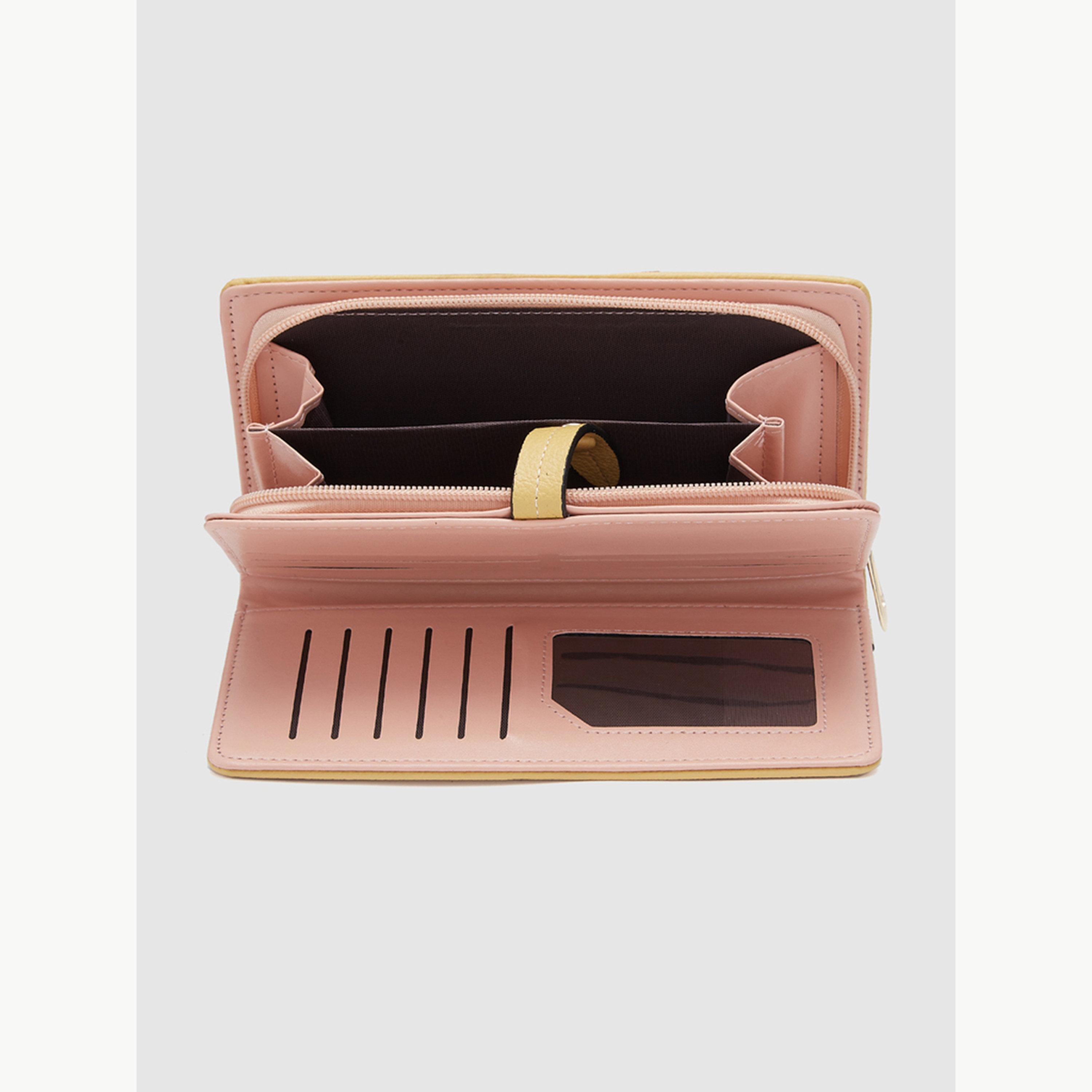 Globus X Styli Mustard Textured Zip Around Wallet-women-bagsandwallets-wallets-image-5