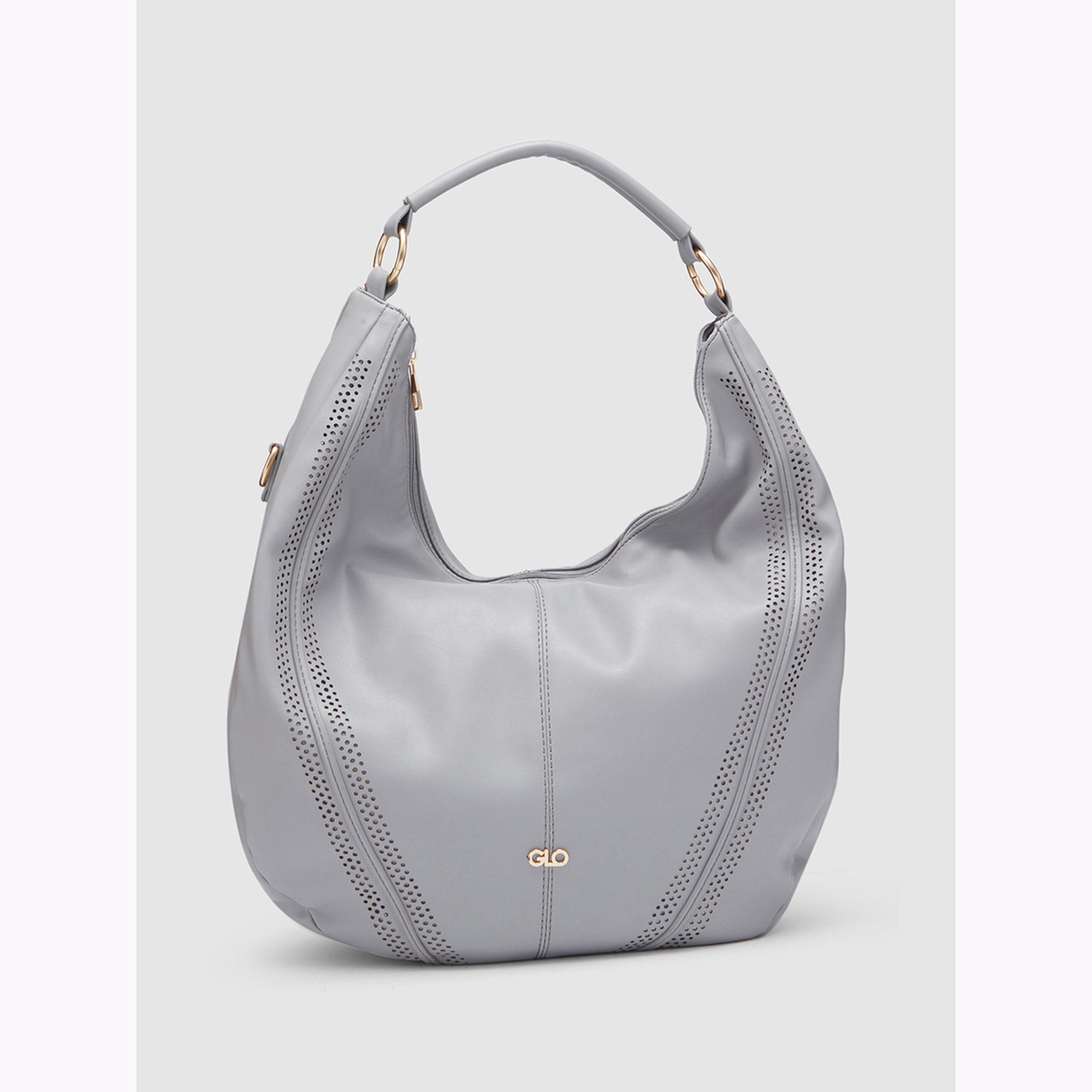 شنطة هوبو رمادية سادة من الجلد الصناعي-women-bagsandwallets-handbags-image-1
