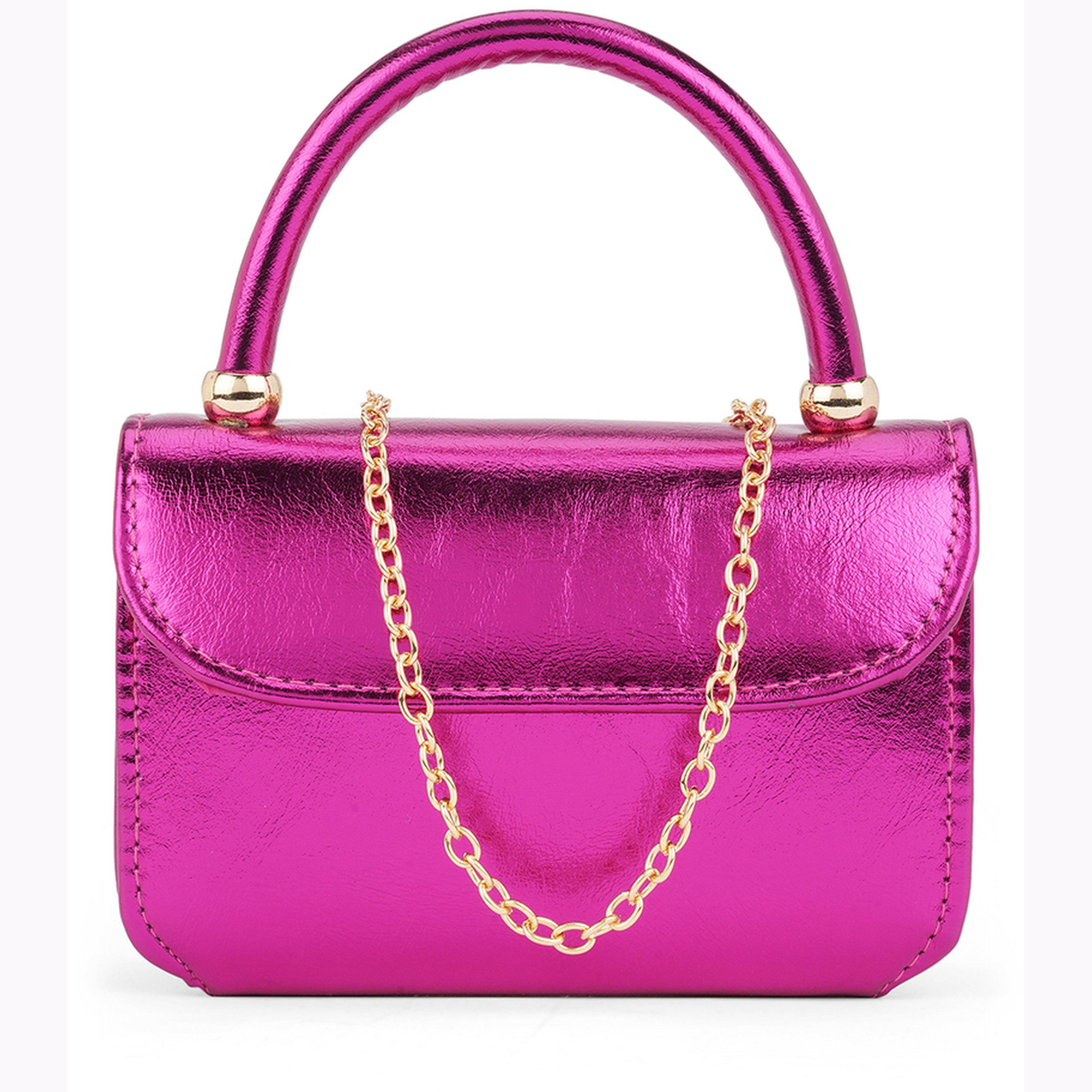 Globus X Styli Pink Shiny Single Handle Handbag-women-bagsandwallets-handbags-image-1