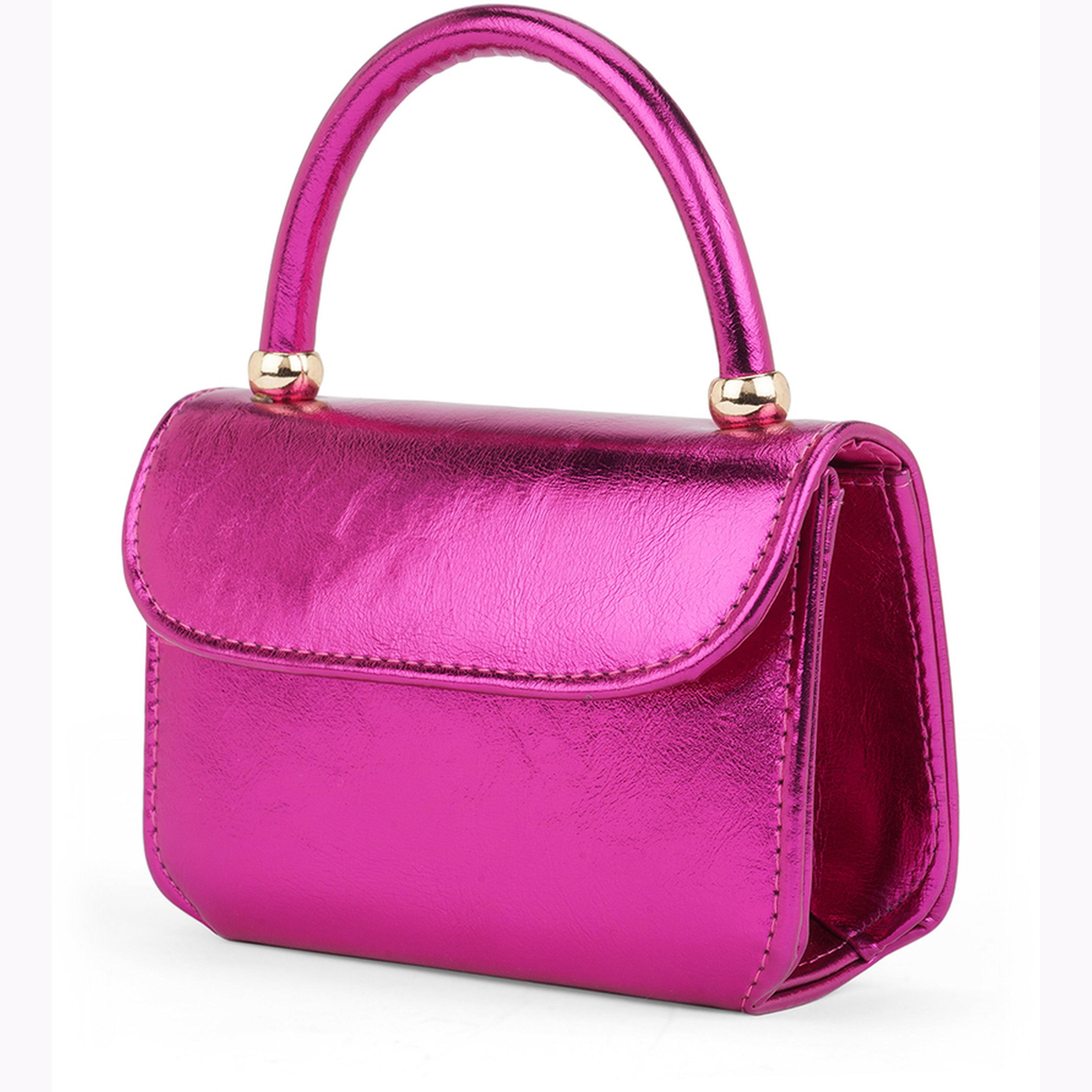 شنطة يد وردية لامعة بمقبض واحد-women-bagsandwallets-handbags-image-2