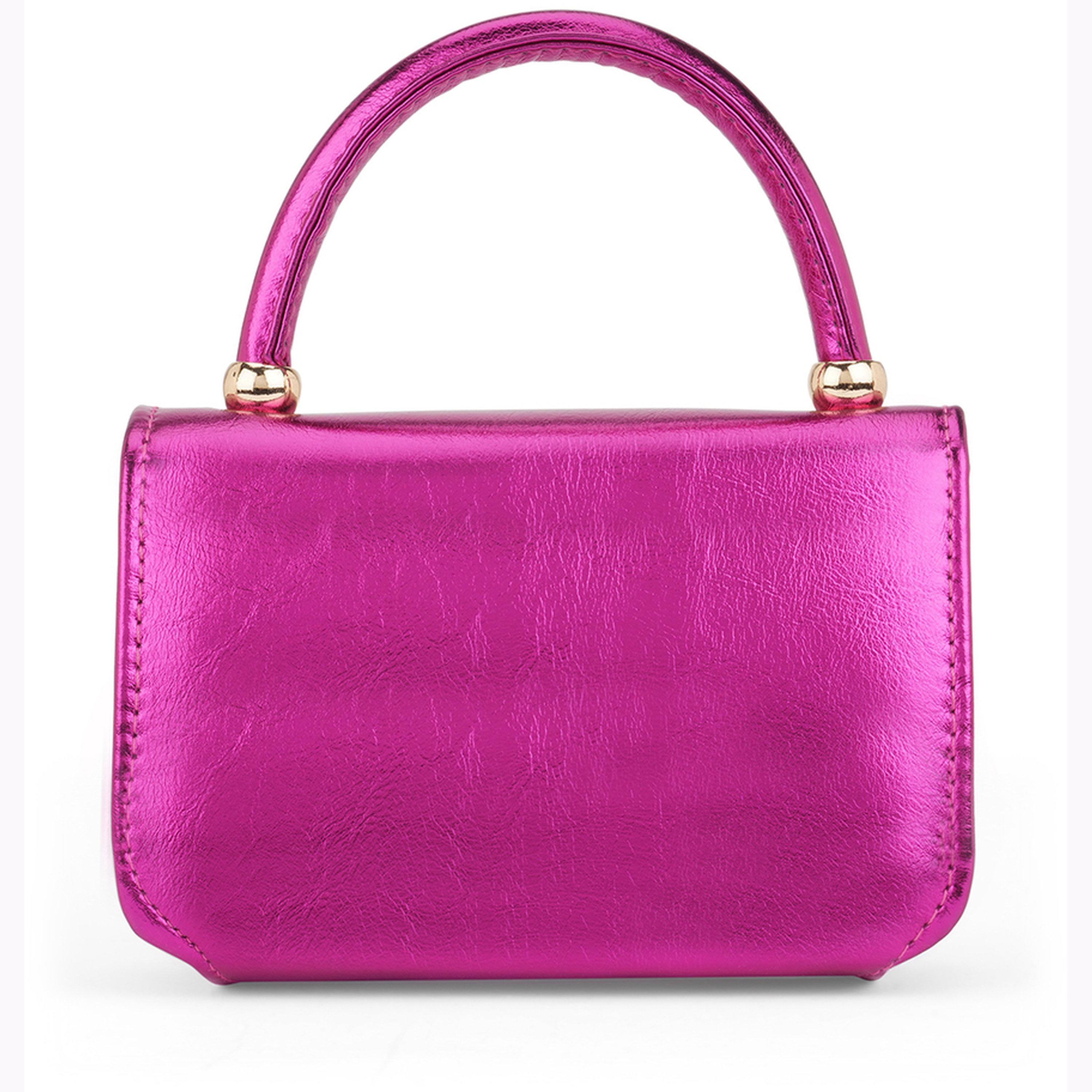 Globus X Styli Pink Shiny Single Handle Handbag-women-bagsandwallets-handbags-image-3
