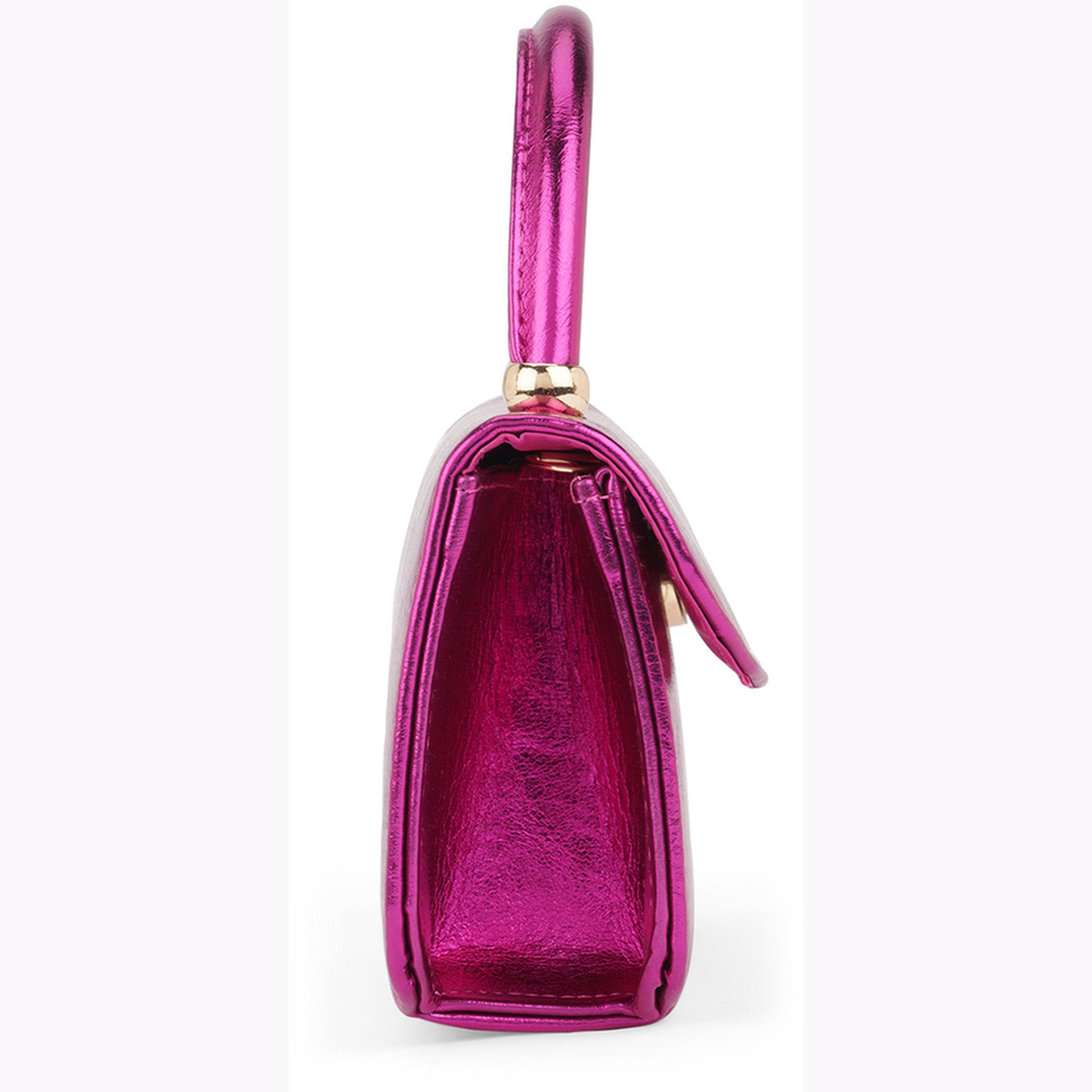 شنطة يد وردية لامعة بمقبض واحد-women-bagsandwallets-handbags-image-4