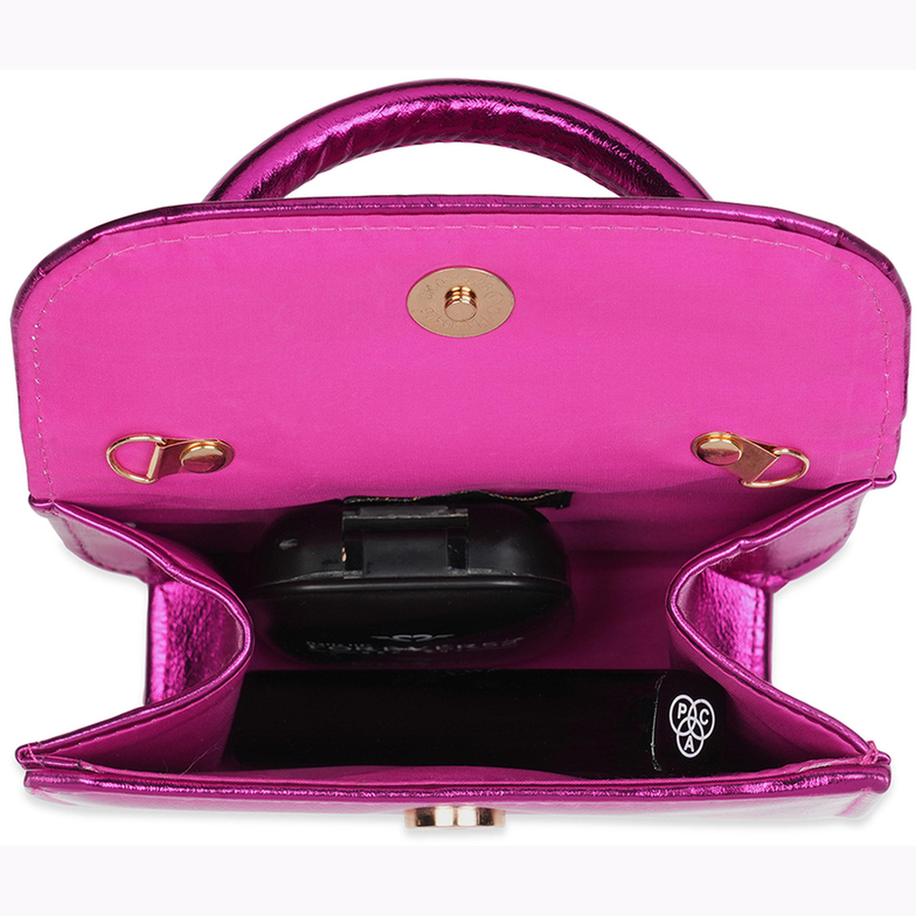 Globus X Styli Pink Shiny Single Handle Handbag-women-bagsandwallets-handbags-image-5