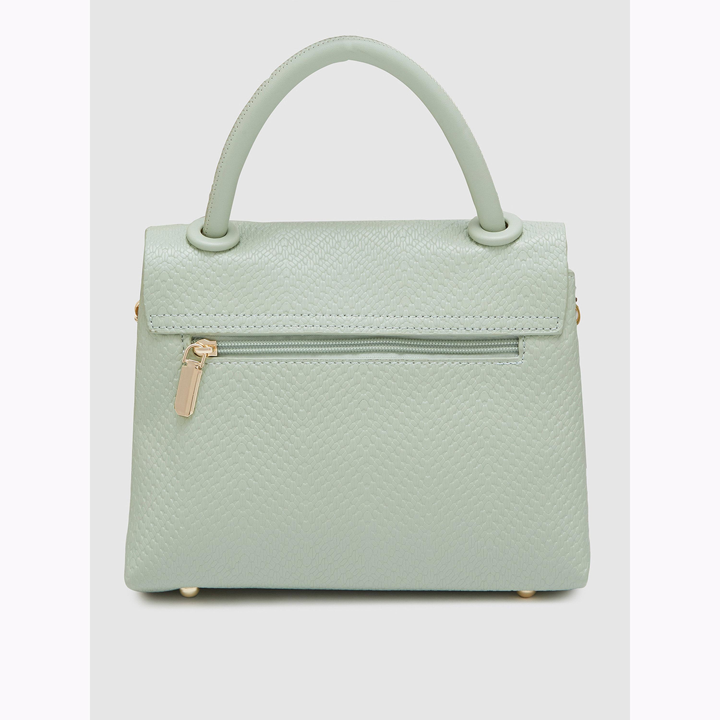 Globus X Styli Mint Green Textured Handbag-women-bagsandwallets-handbags-image-3