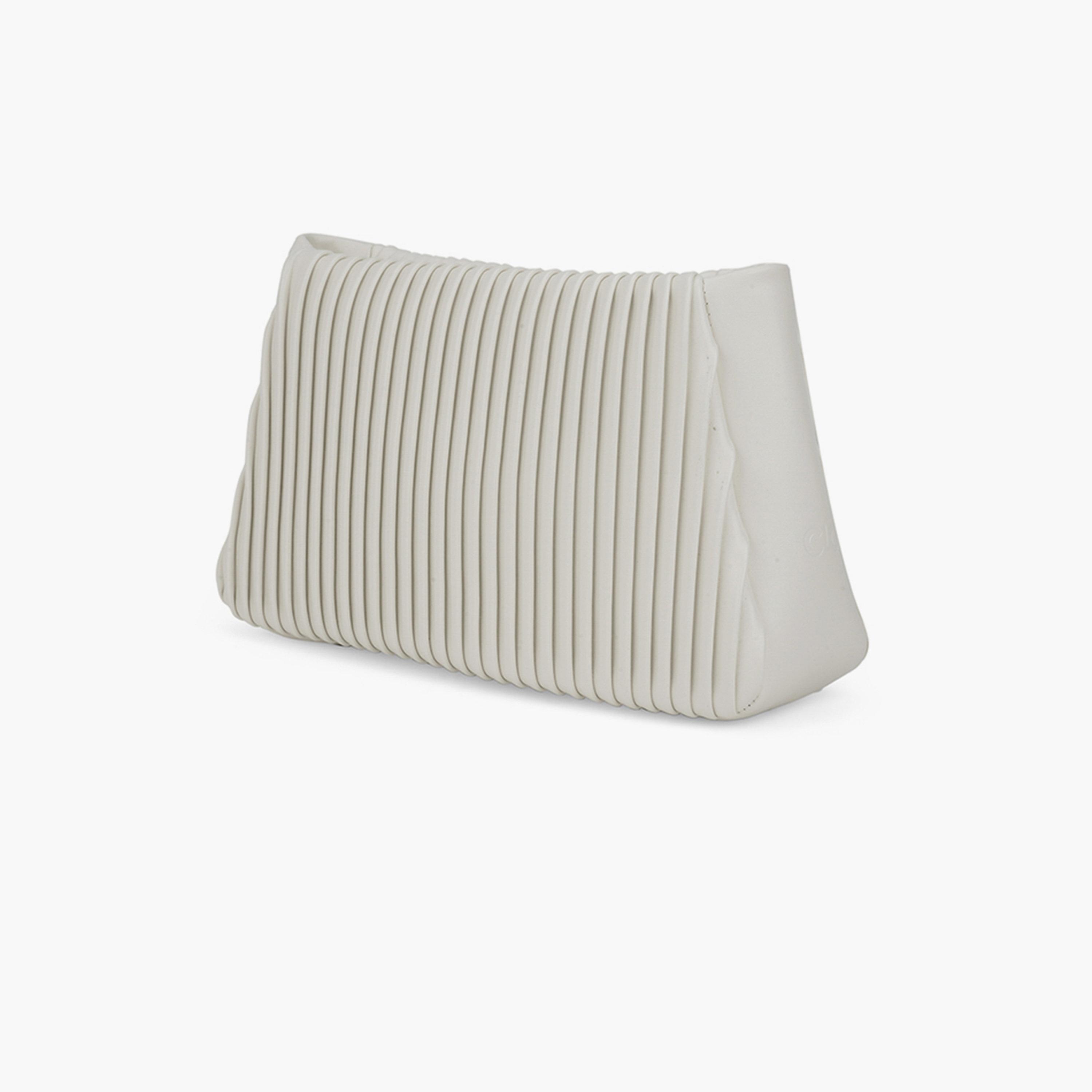 Globus X Styli Beige Pleated Crossbody Bag with Chain Strap-women-bagsandwallets-handbags-image-2