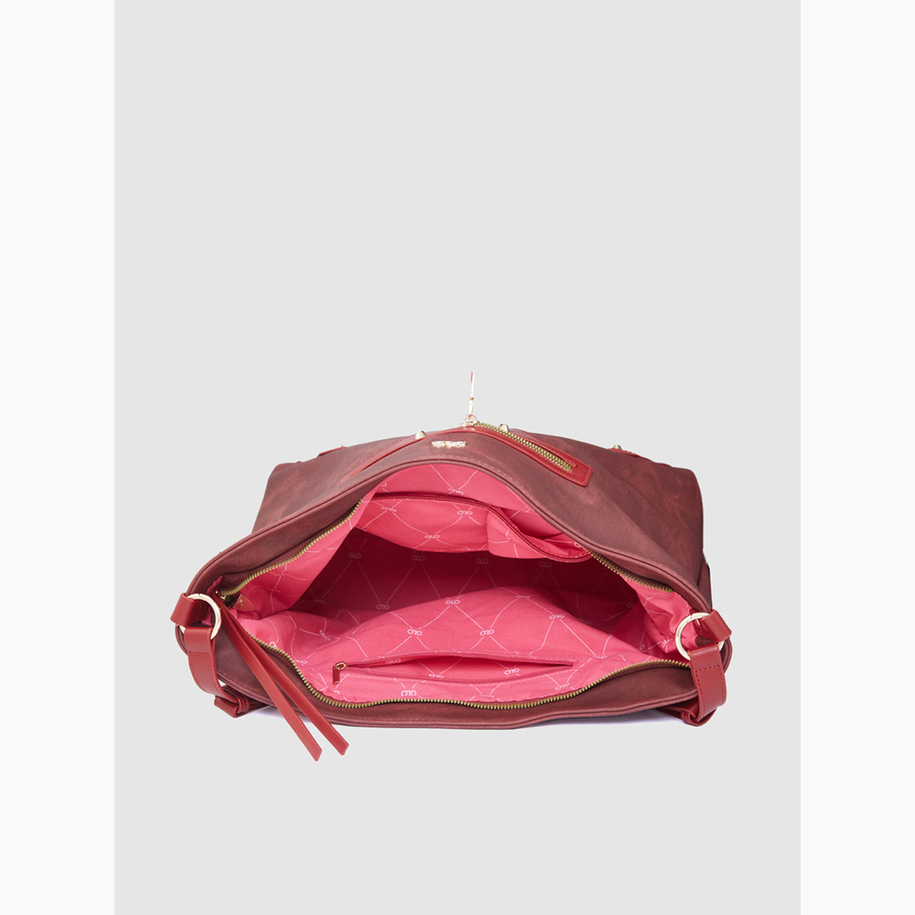Globus X Styli Maroon Solid Tote Bag with Zip Closure-women-bagsandwallets-handbags-image-5