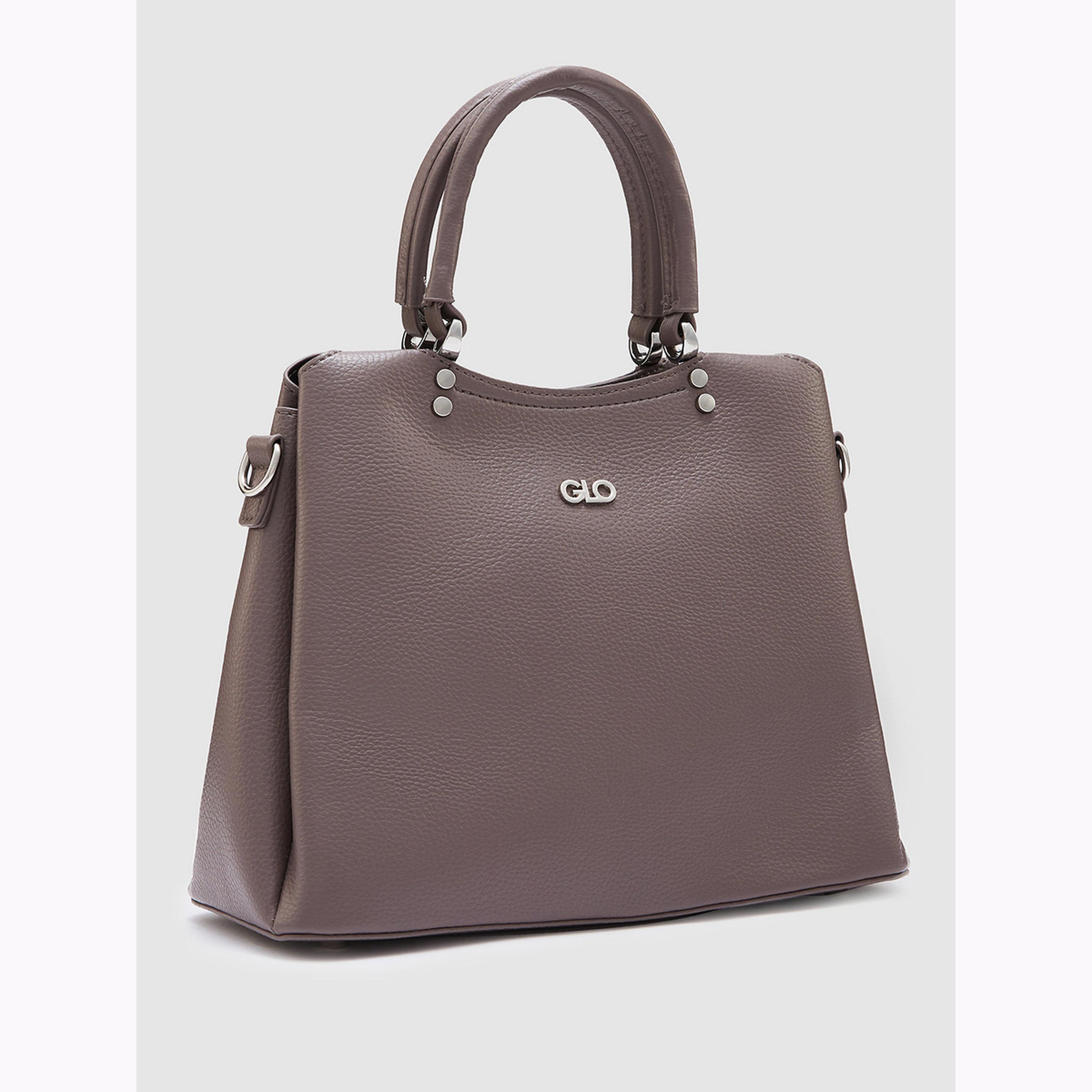 شنطة يد بتفاصيل بارزة الملمس لون رمادي داكن-women-bagsandwallets-handbags-image-3