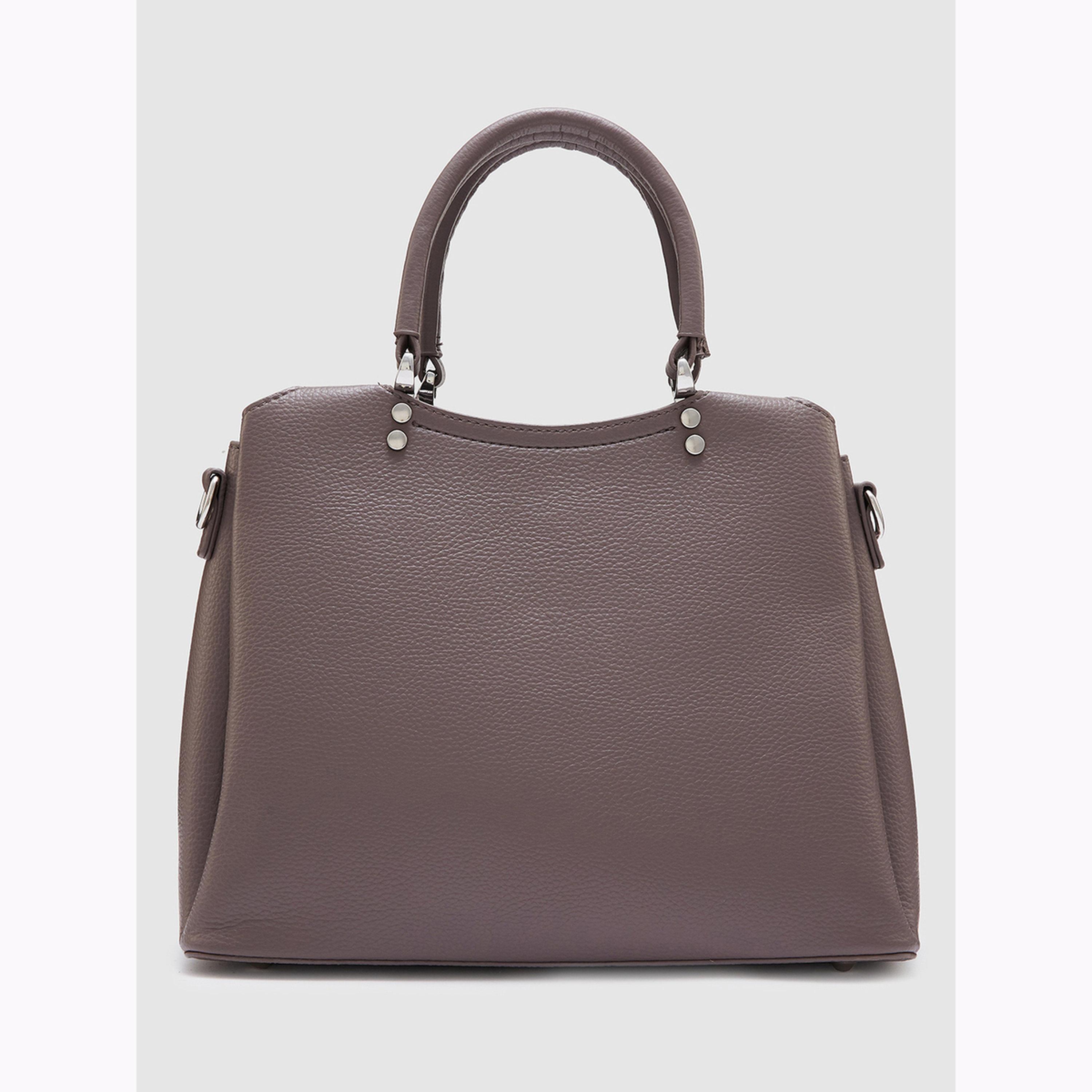 Globus X Styli Dark Grey Textured Handbag-women-bagsandwallets-handbags-image-4