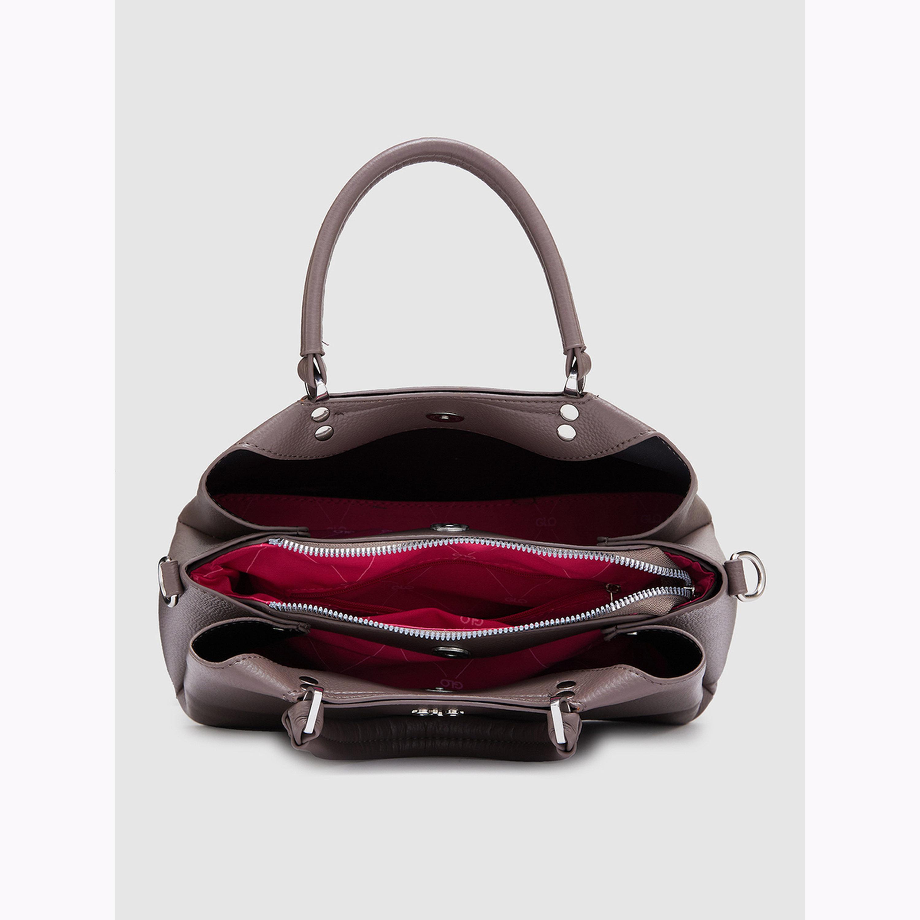 Globus X Styli Dark Grey Textured Handbag-women-bagsandwallets-handbags-image-5