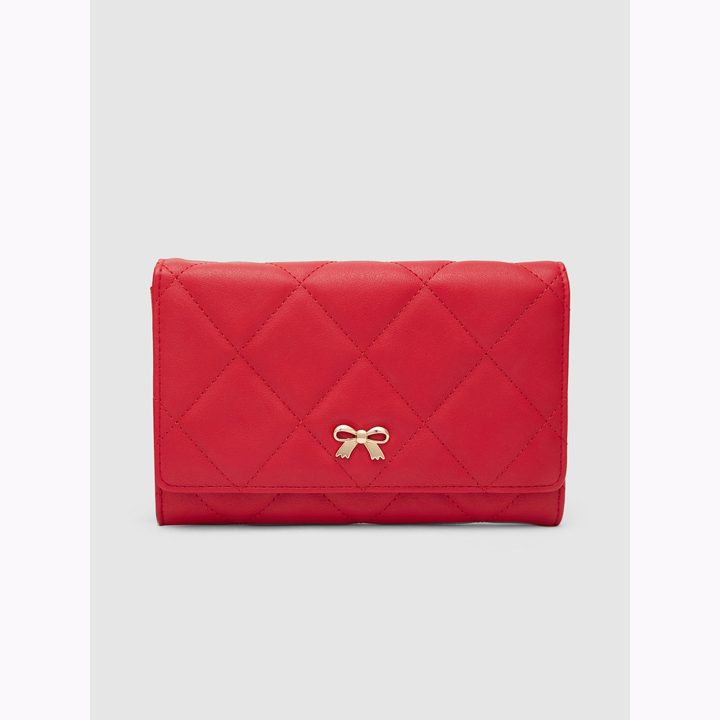 Globus X Styli Red Textured Faux Leather Pouch-women-bagsandwallets-wallets-image-1