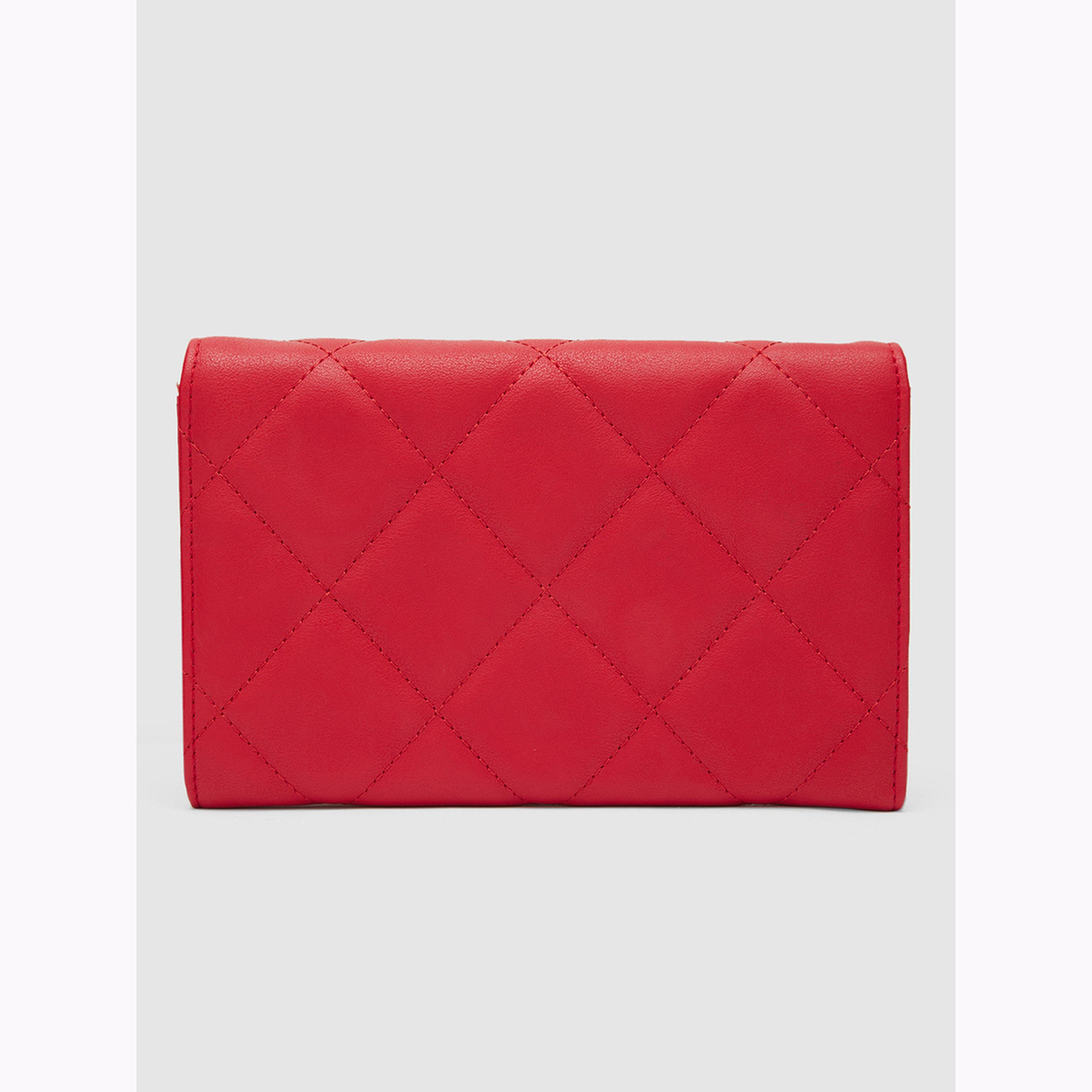 شنطة صغيرة جلد صناعي بتفاصيل بارزة الملمس لون أحمر-women-bagsandwallets-wallets-image-6