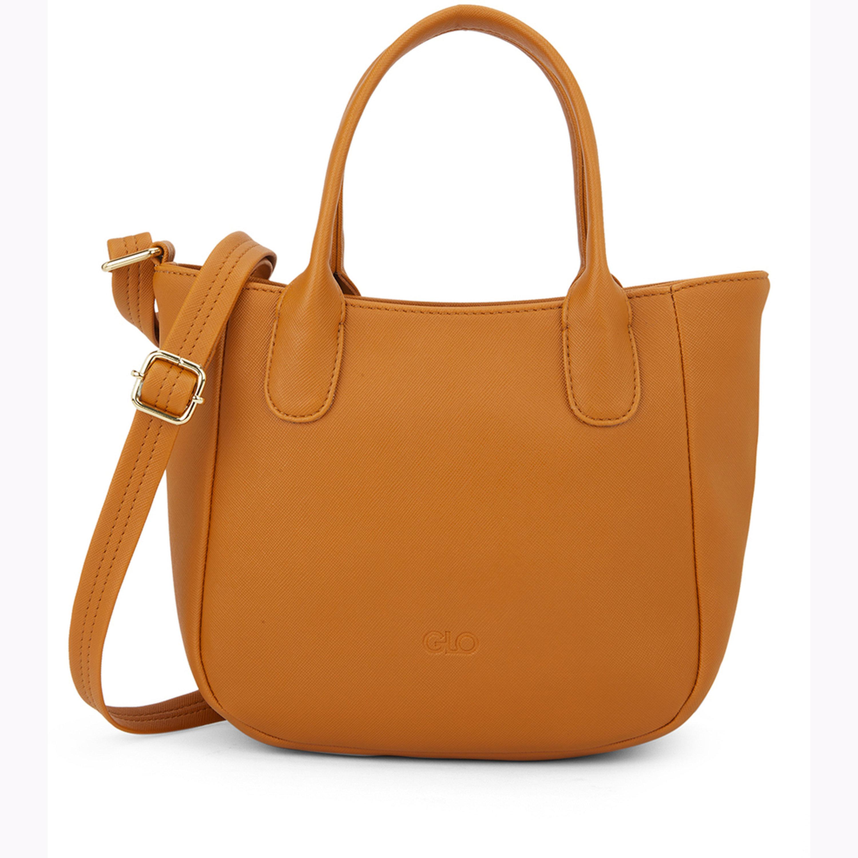Globus X Styli Tan Faux Leather Textured Handbag-women-bagsandwallets-handbags-image-1