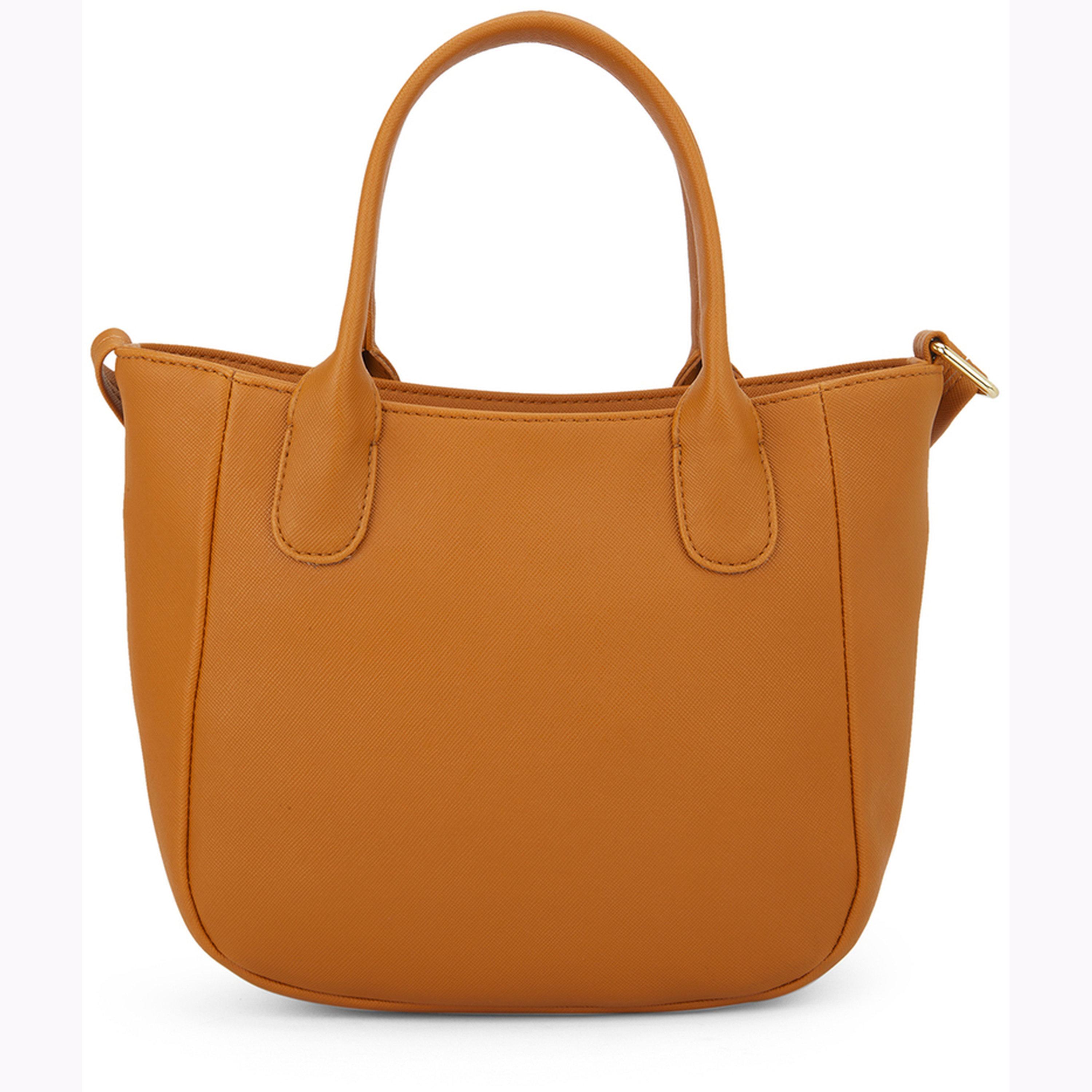 Globus X Styli Tan Faux Leather Textured Handbag-women-bagsandwallets-handbags-image-4