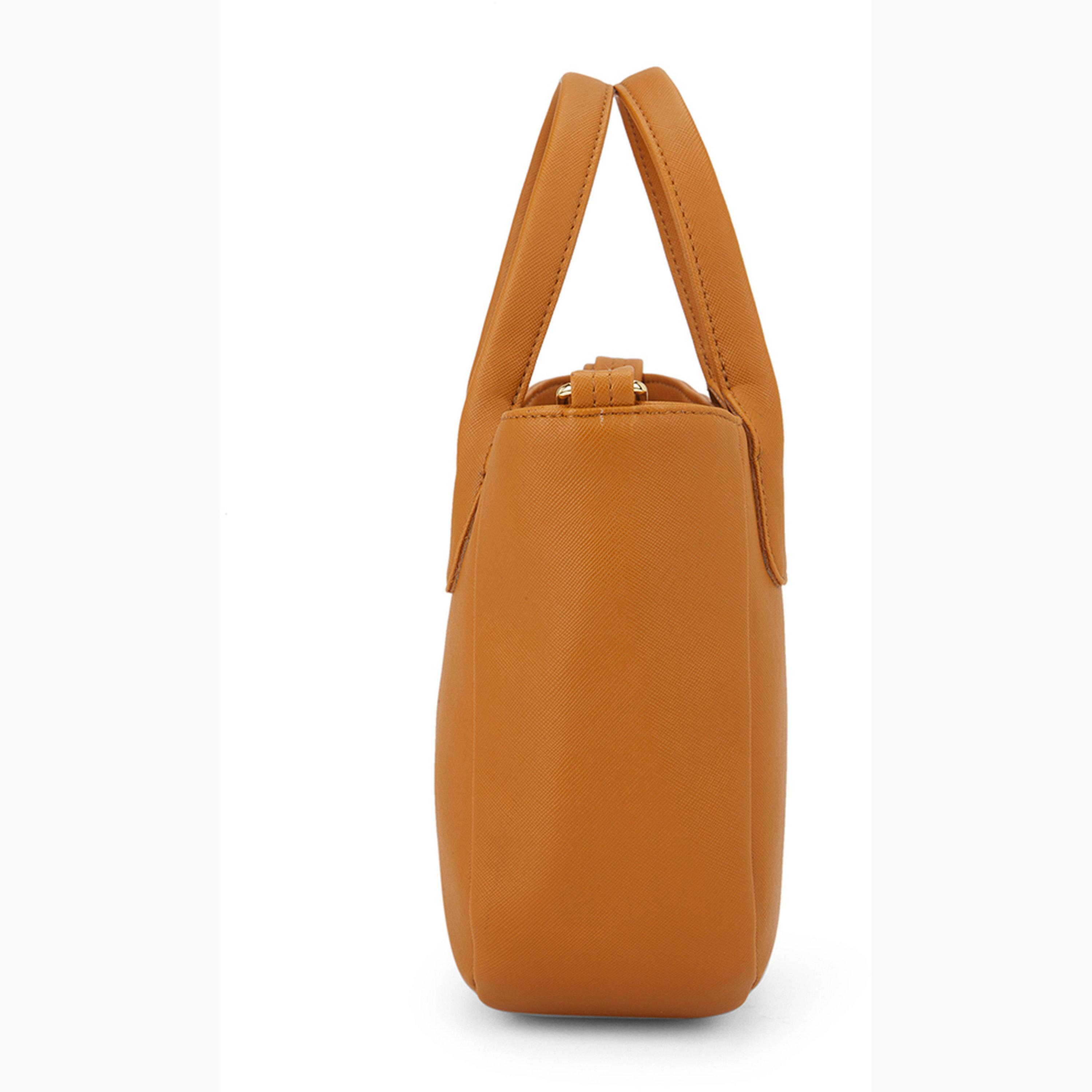 Globus X Styli Tan Faux Leather Textured Handbag-women-bagsandwallets-handbags-image-5