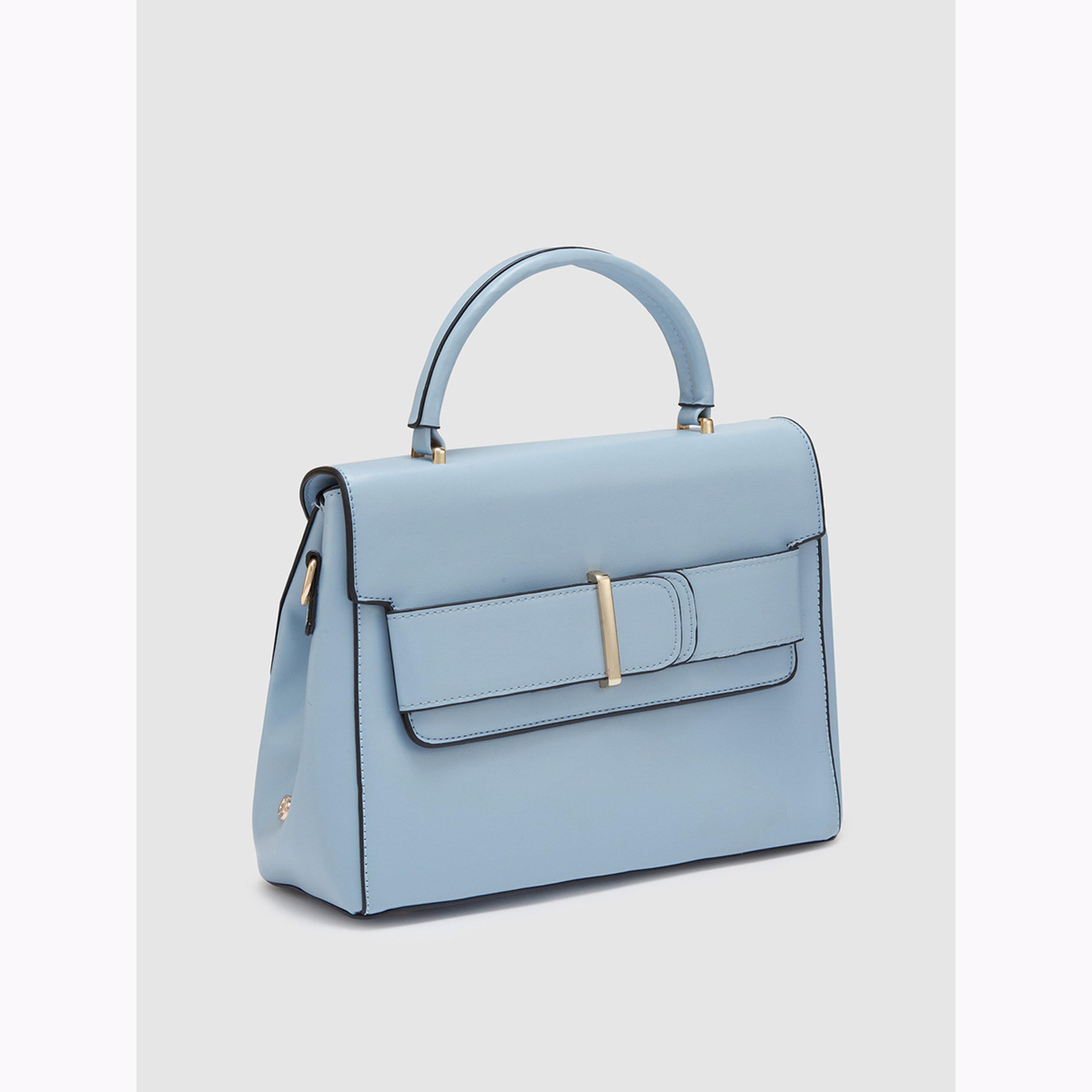 Globus X Styli Sky Blue Handbag with Top Handle-women-bagsandwallets-handbags-image-4