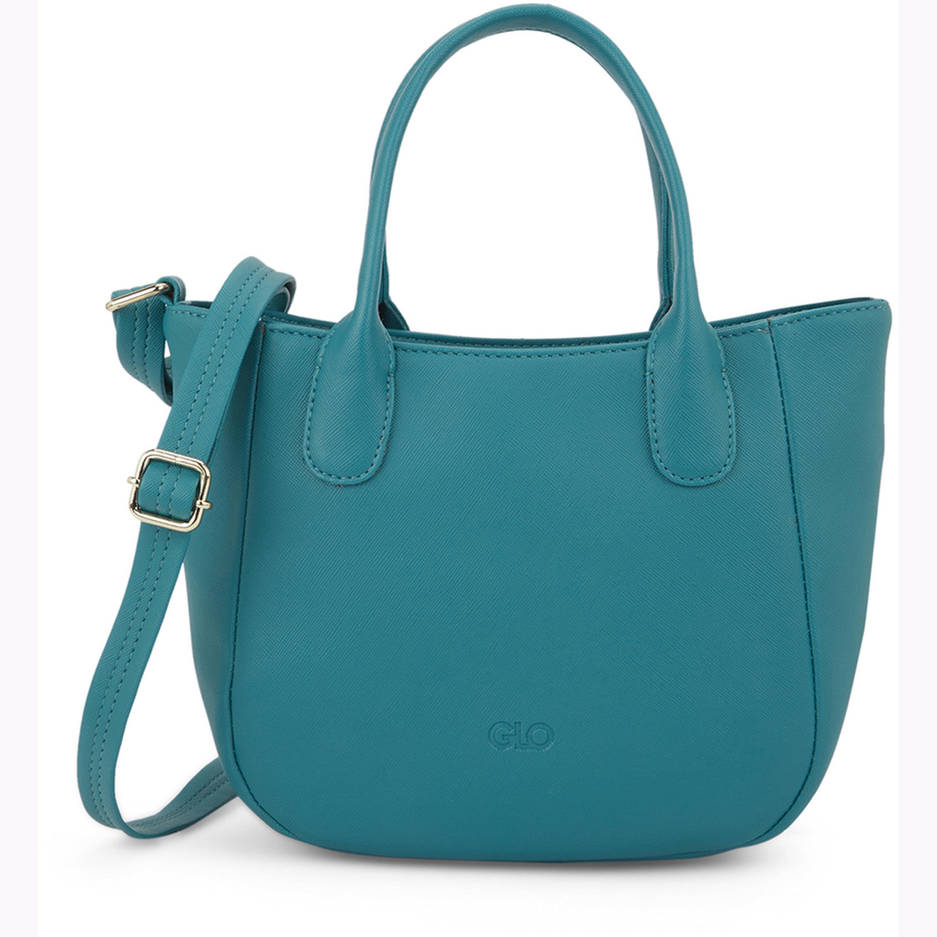 شنطة كروس بودي جلد صناعي بتفاصيل بارزة الملمس لون أخضر-women-bagsandwallets-handbags-image-1