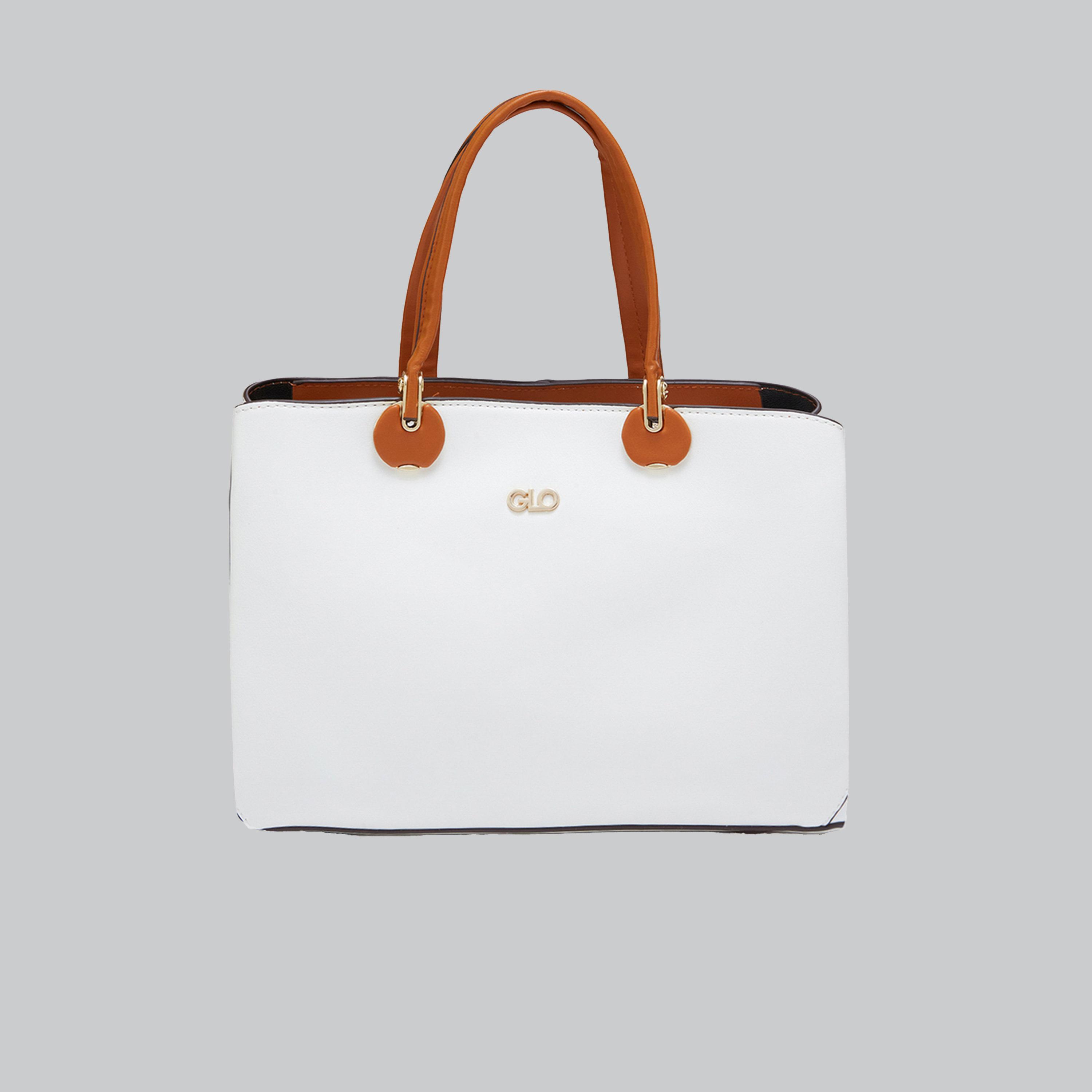 Globus X Styli White Solid Handbag with Dual Handle-women-bagsandwallets-handbags-image-3