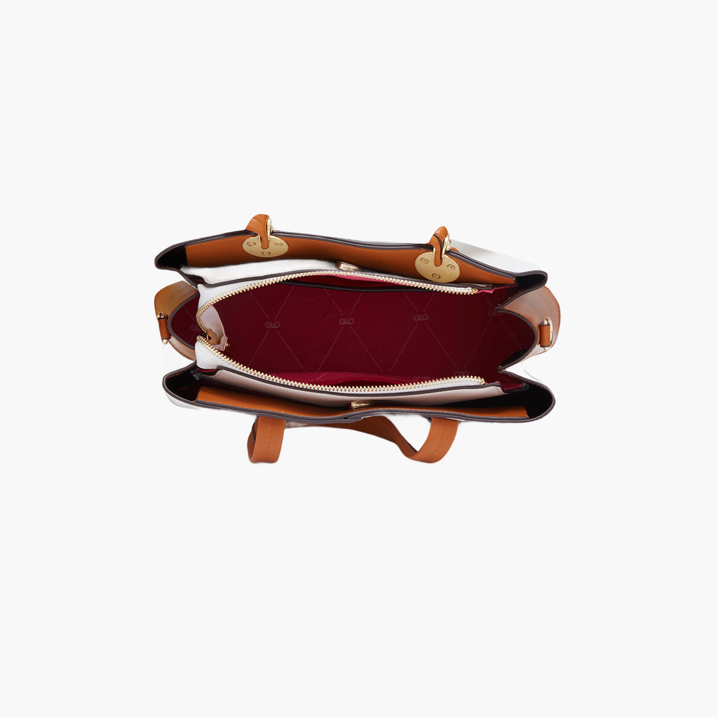 شنطة يد سادة بمقبض مزدوج لون أبيض-women-bagsandwallets-handbags-image-5